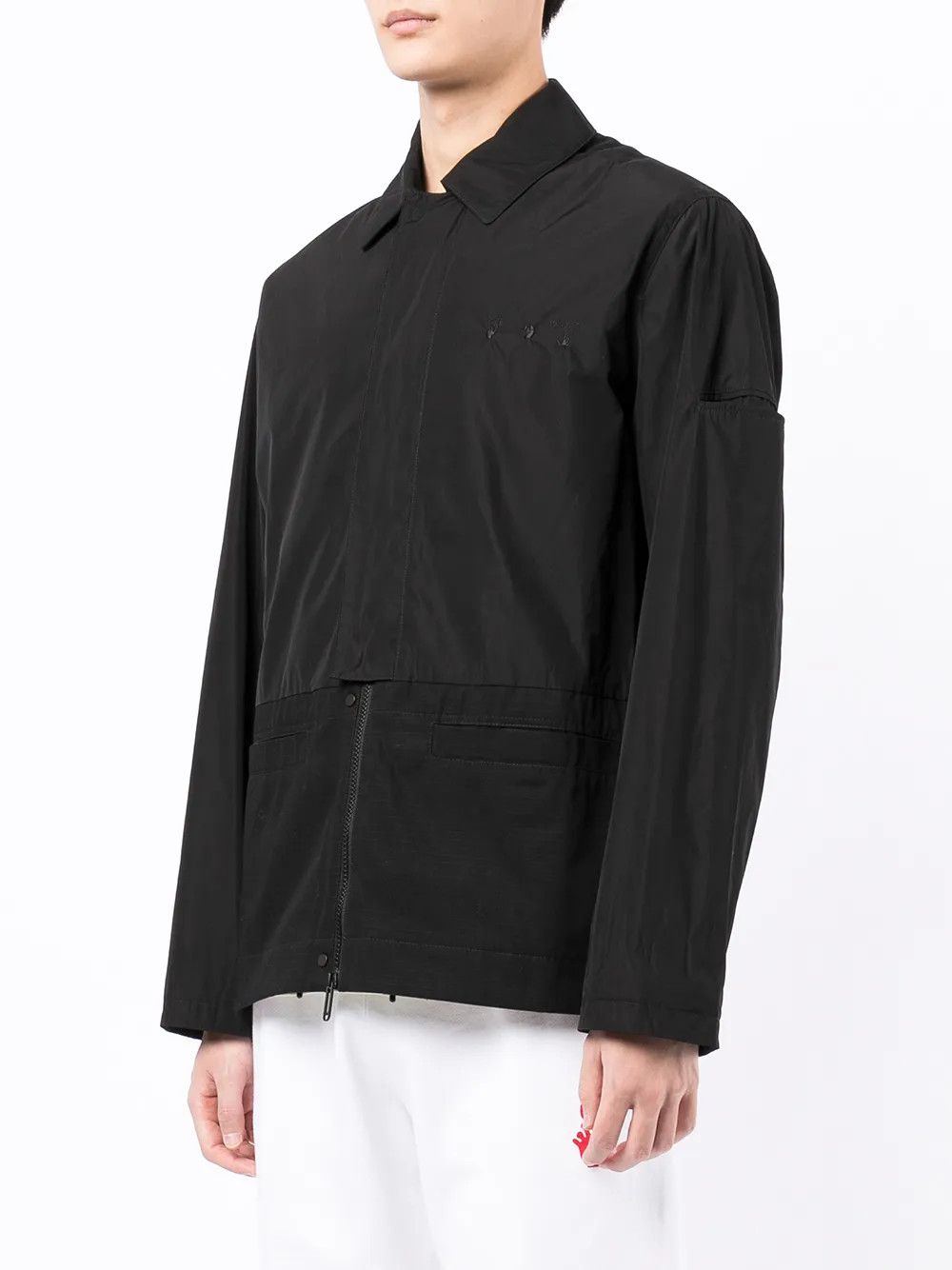 Off-White o1gr1nt0125 Hybrid Coach Jacket in Black Size US M / EU 48-50 / 2 - 2 Thumbnail