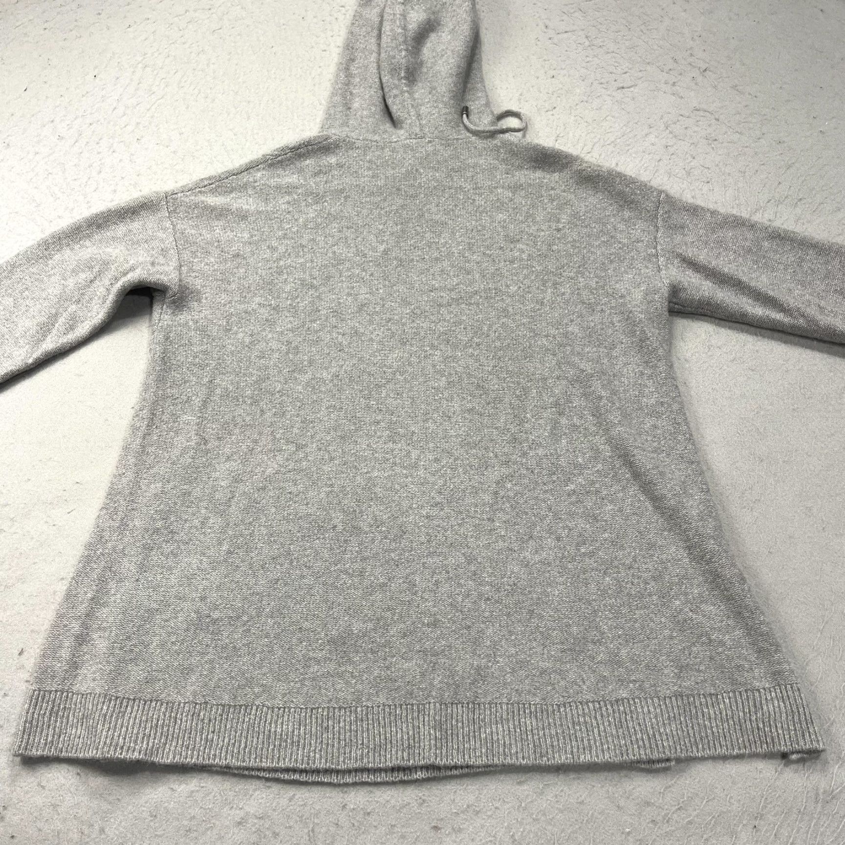 Vintage Garnet Hill Sweater Womens Small Gray 100% Cashmere Hooded Tunic Knit Pullover Size S / US 4 / IT 40 - 6 Thumbnail