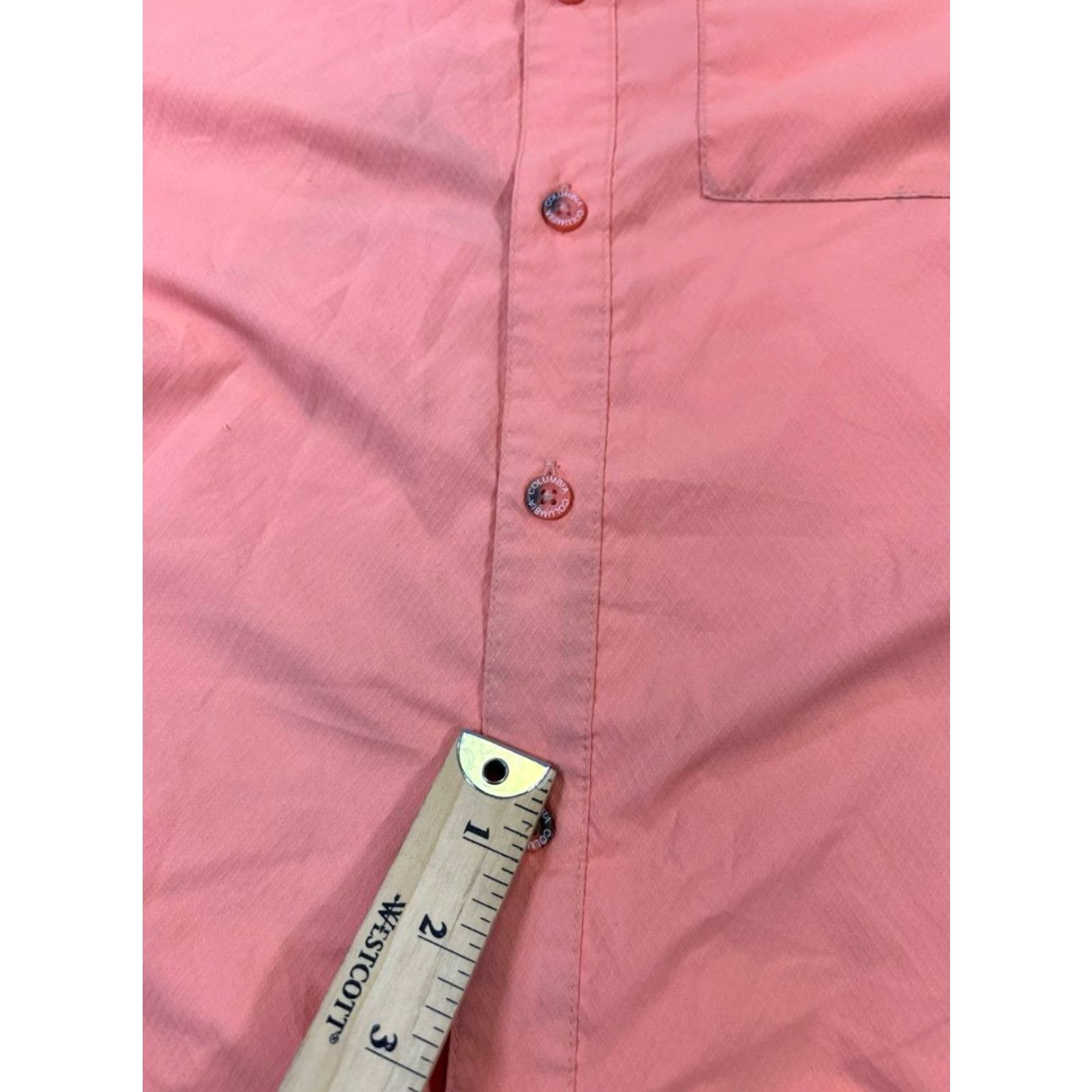 Vintage Columbia Shirt Mens Medium Orange Omni-Shade Button Up Size US M / EU 48-50 / 2 - 7 Thumbnail