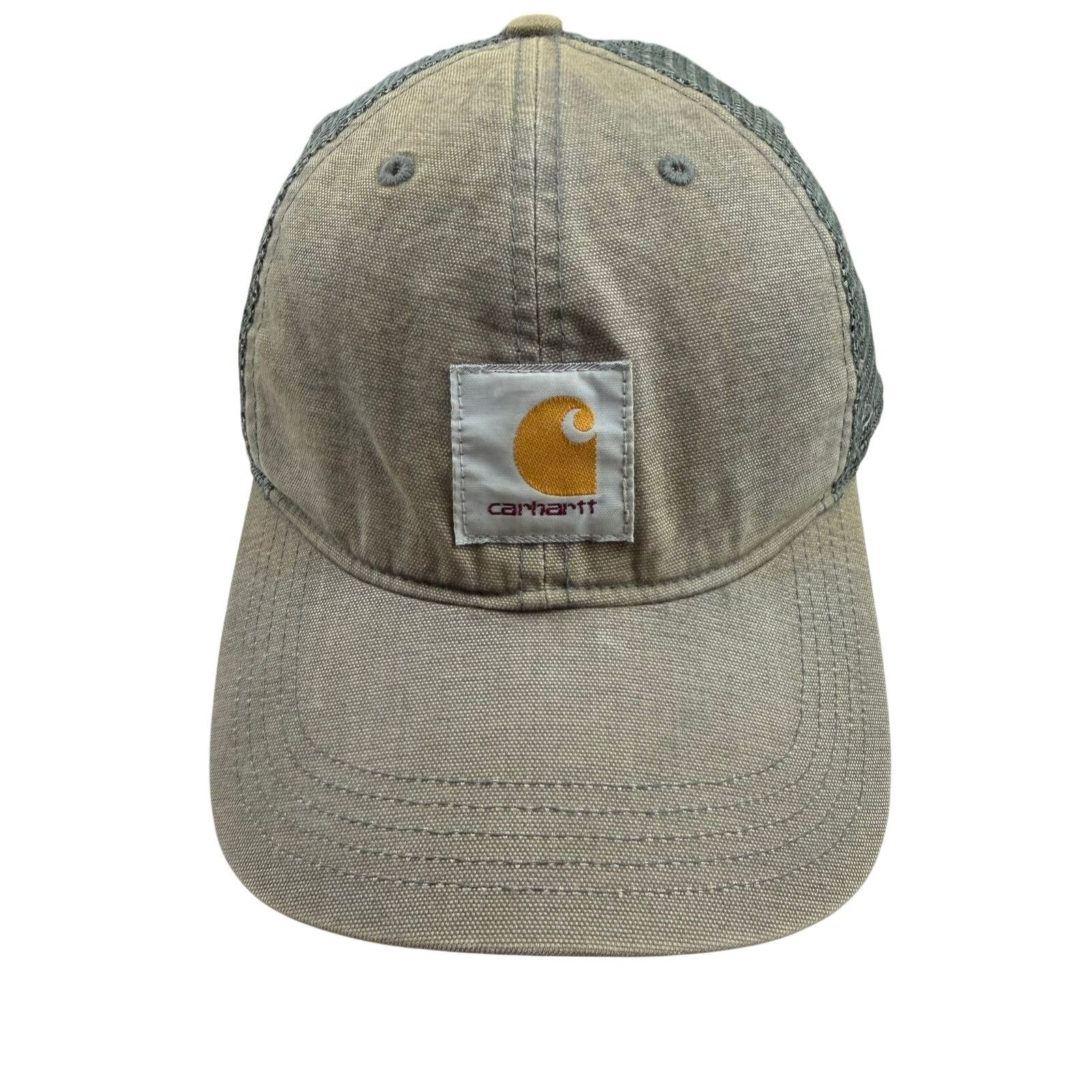 Carhartt Carhartt Mesh Trucker Cap Hat Tan Canvas Adjustable Size ONE SIZE - 1 Thumbnail