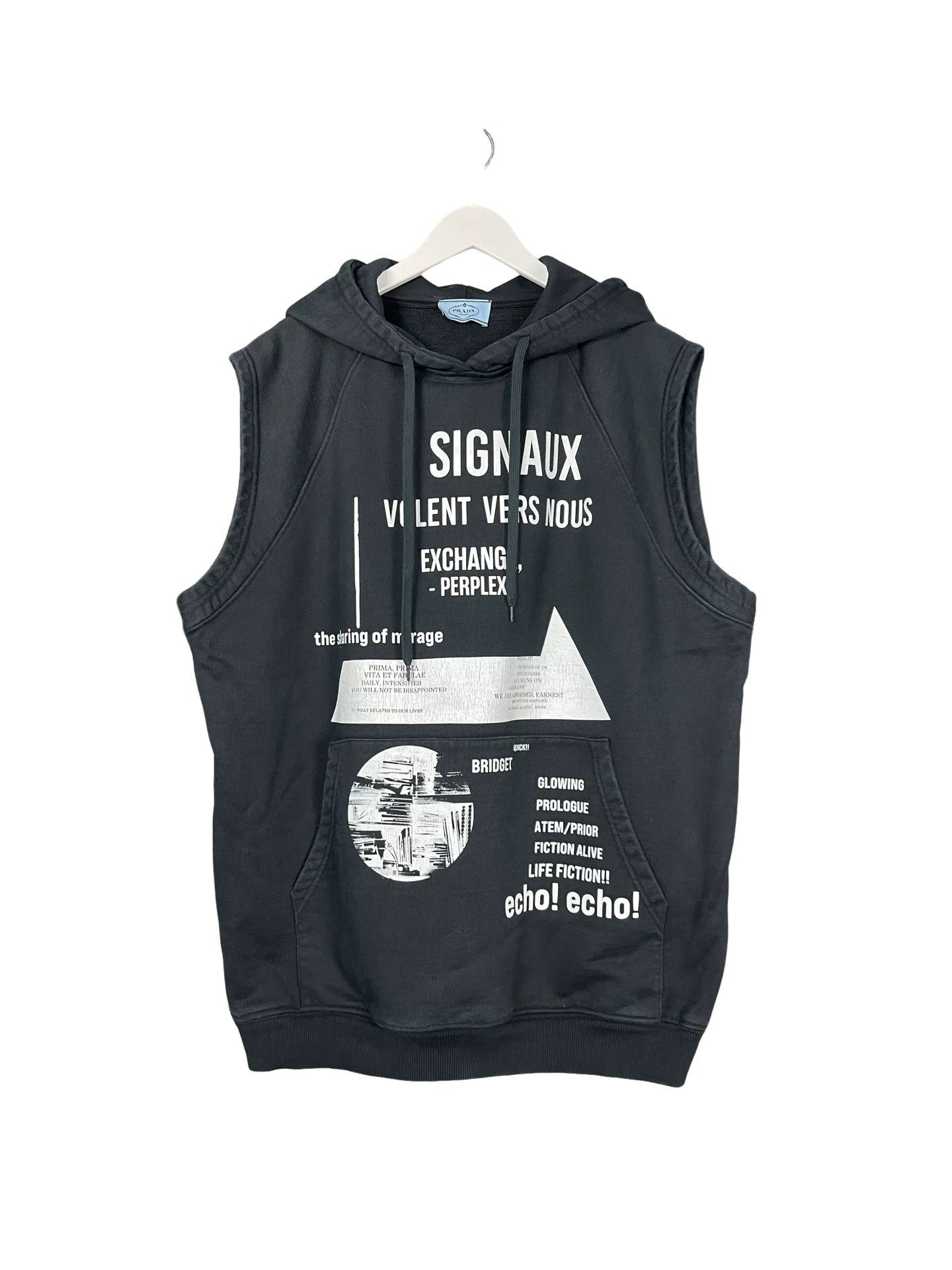 Prada Prada Graphic Sleeveless Hoodie Size S Size US S / EU 44-46 / 1 - 1 Thumbnail