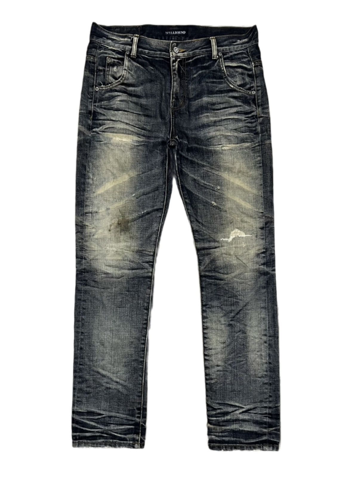 image of Distressed Denim By Spellbound Denim Jeans, Men's (Size 34)