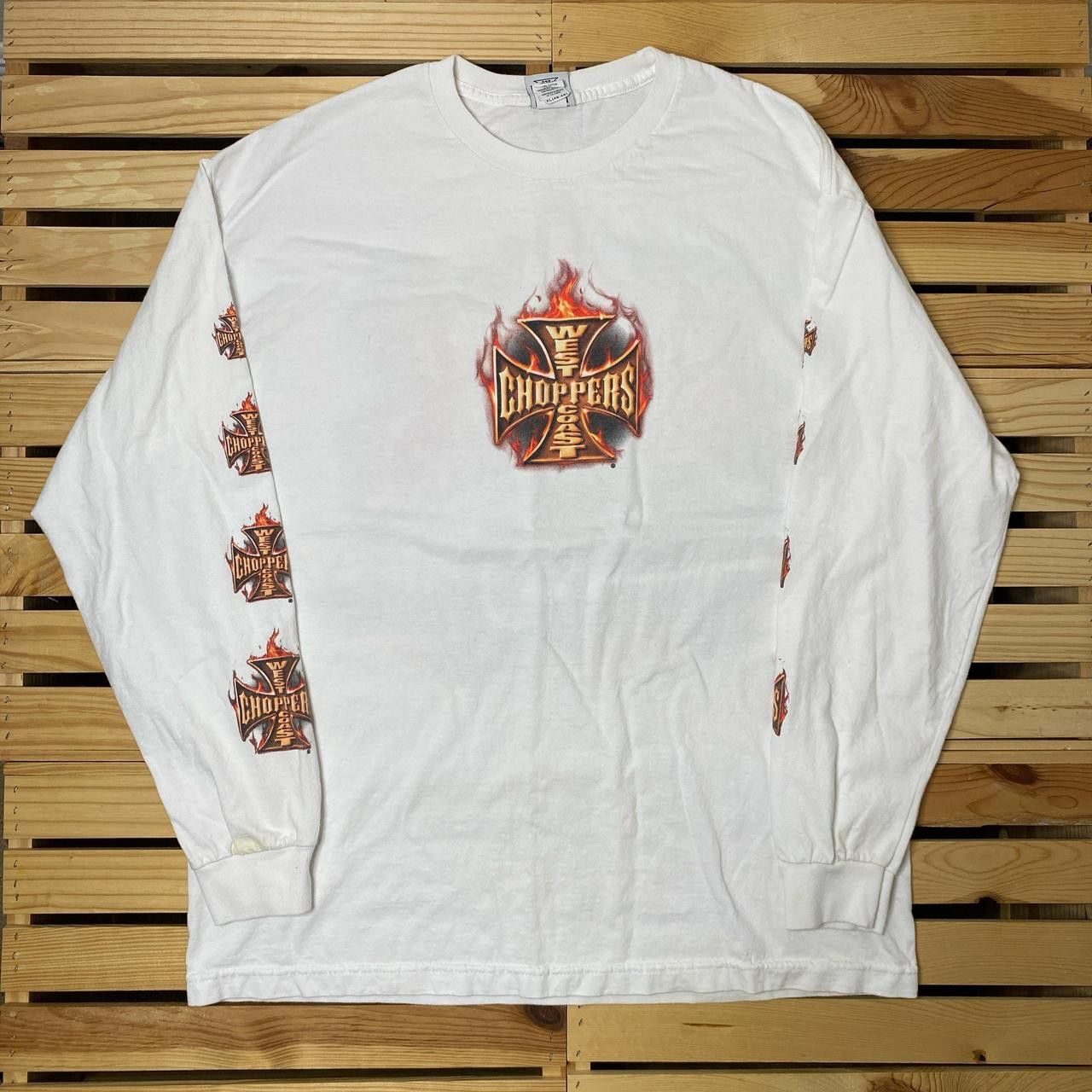 West Coast Choppers Vintage WCC West Coast Choppers Flame Biker Tee Size XL Size US XL / EU 56 / 4 - 2 Thumbnail