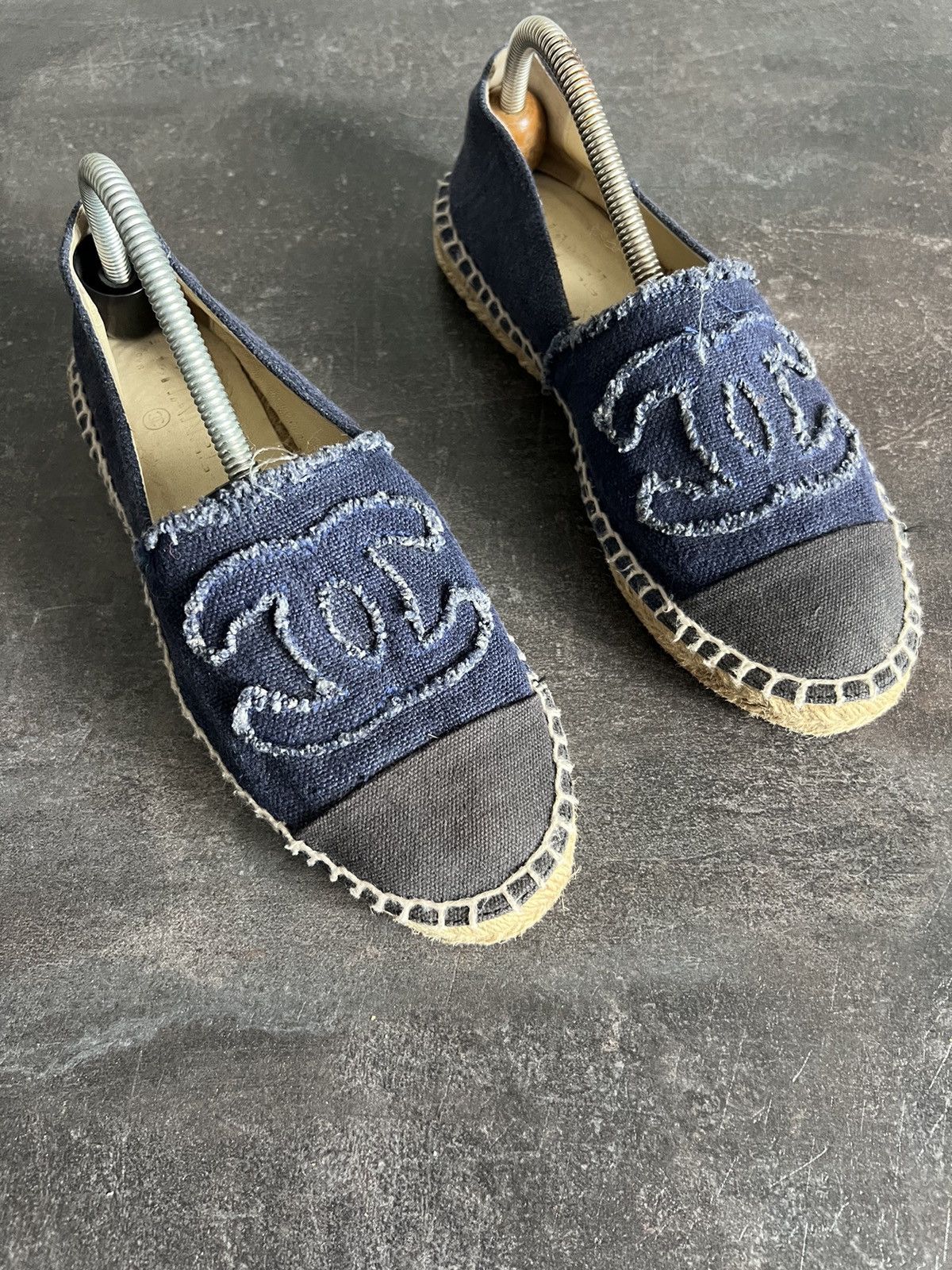 Chanel Chanel Navy Blue/Black Denim and Canvas Size US 6 / IT 36 - 6 Thumbnail