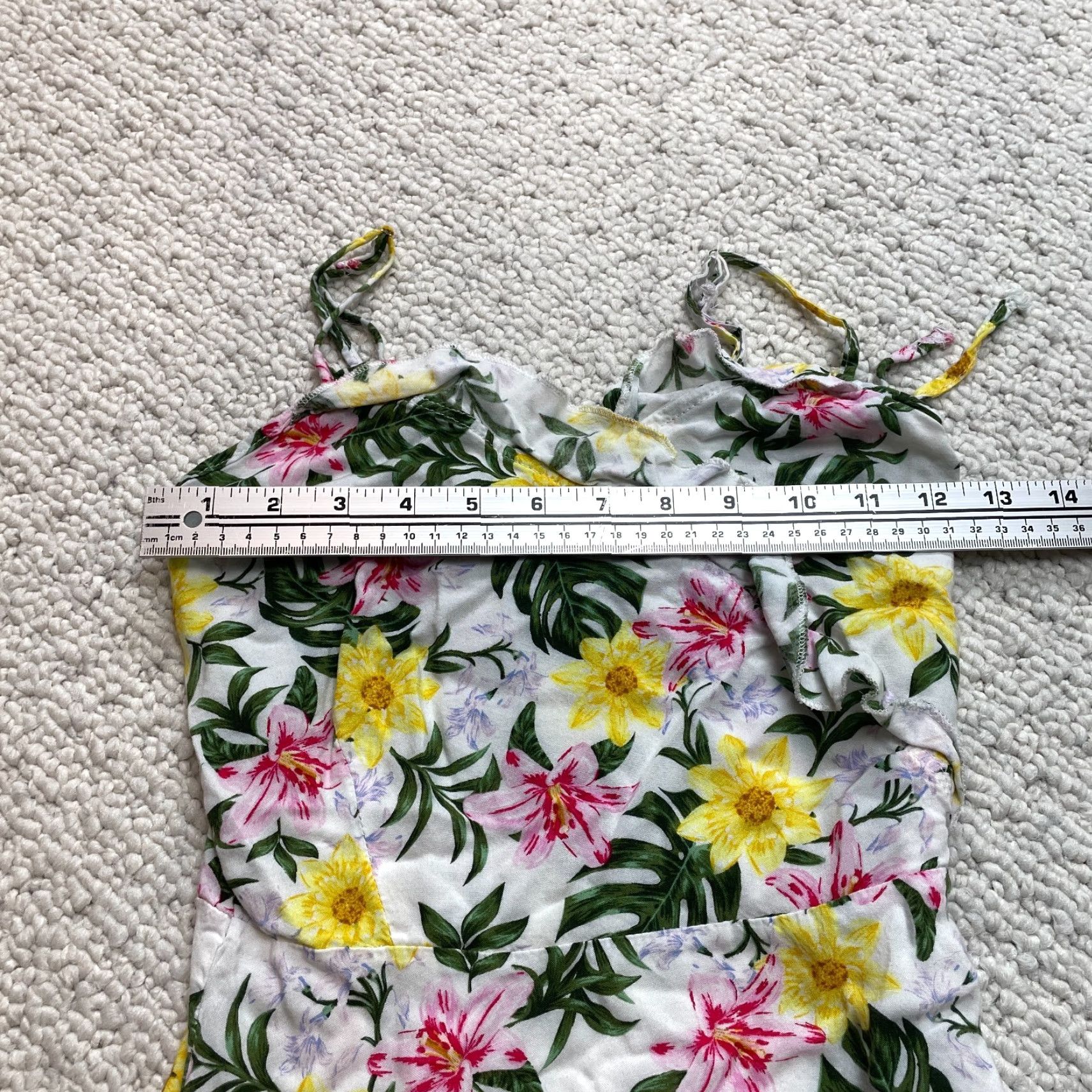 Vintage Hot Kiss Sundress White Floral Juniors S Sleeveless Midi Rayon Casual Dress Women Size S / US 4 / IT 40 - 4 Thumbnail