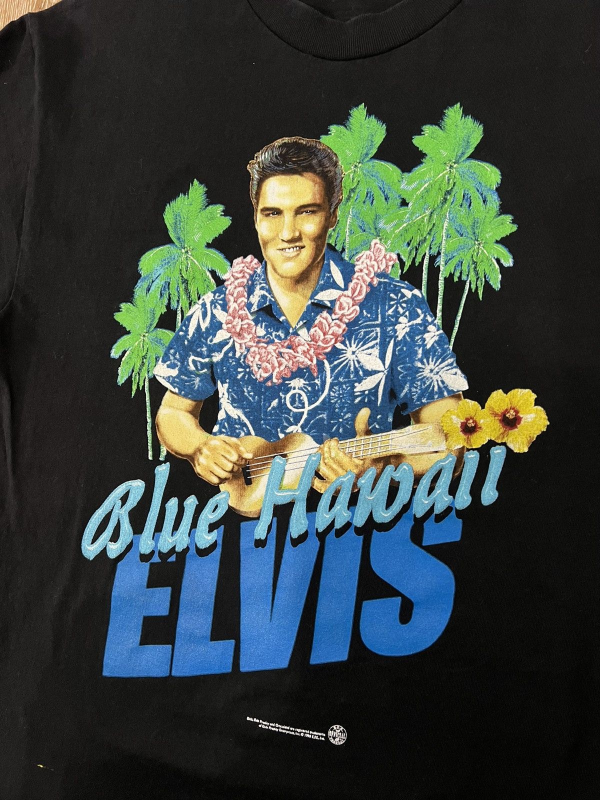 Alstyle × Band Tees × Vintage Vintage 1998 blue hawaii Elvis Presley tour tee Size US L / EU 52-54 / 3 - 3 Thumbnail