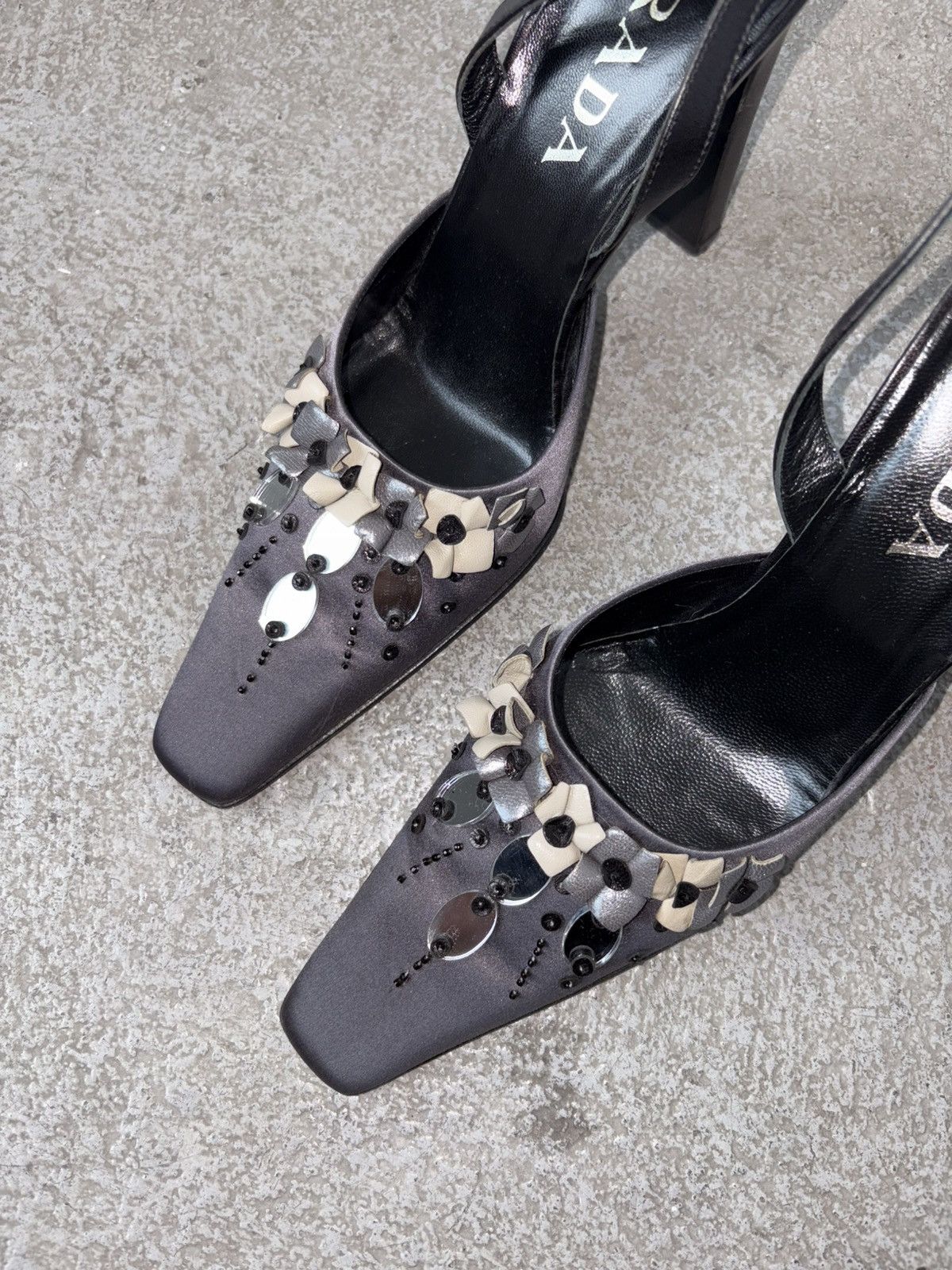 Prada Prada FW99 satin floral heels Size US 8.5 / IT 38.5 - 7 Thumbnail