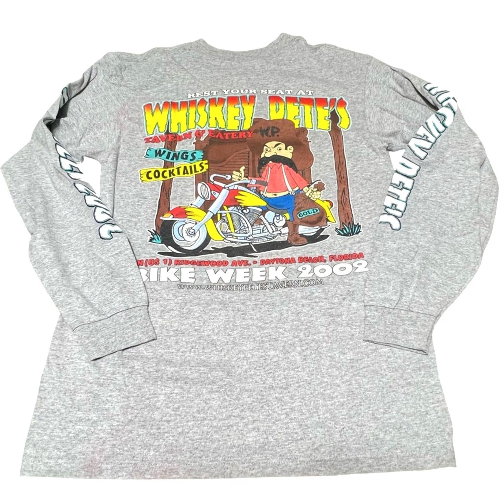 Vintage VINTAGE Whiskey Pete's Bike Week 2002 Longsleeve Shirt Medium Size US M / EU 48-50 / 2 - 2 Thumbnail