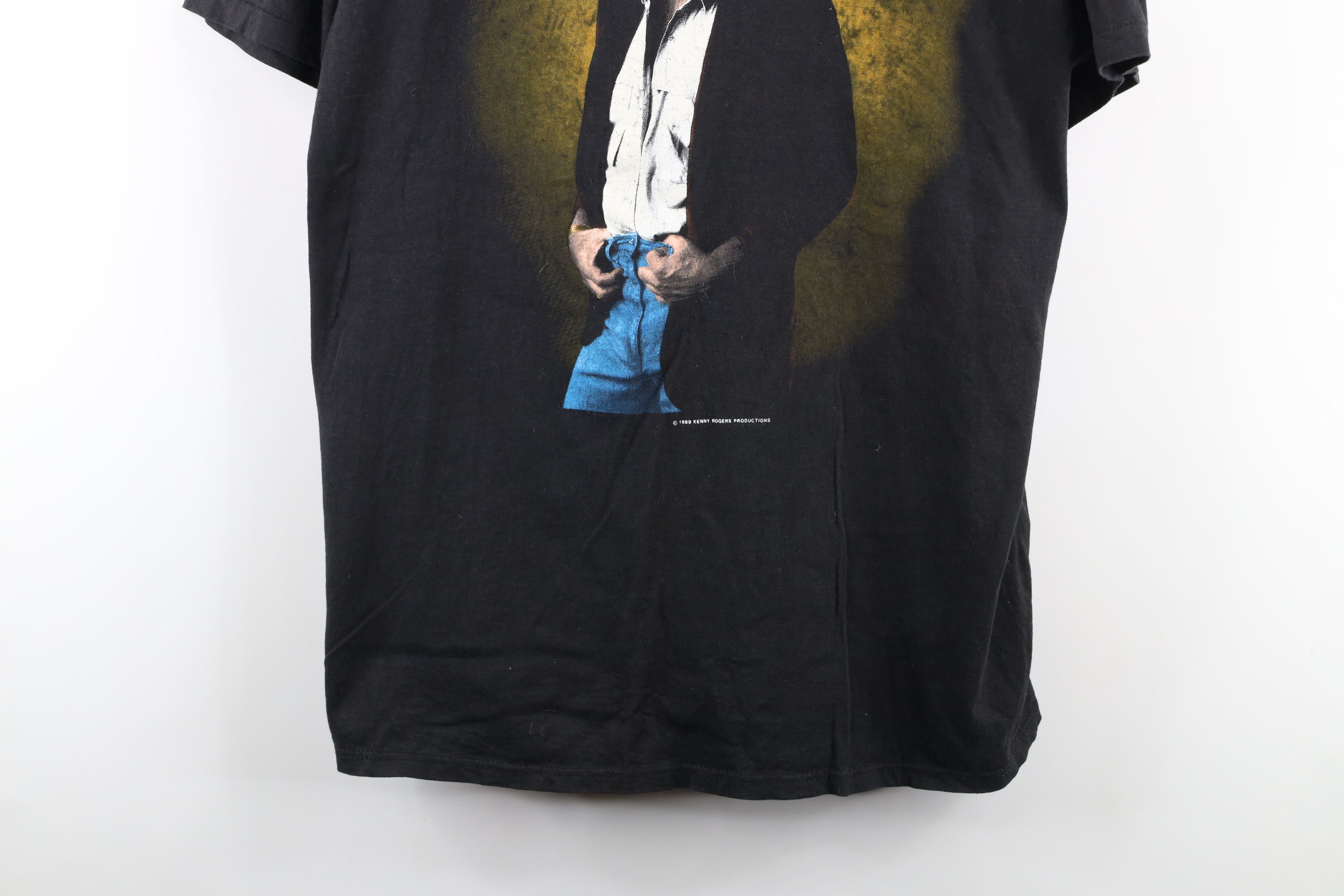 Vintage Vintage 80s Out Kenny Rogers Band T-Shirt Black USA 1989 Size US XL / EU 56 / 4 - 3 Thumbnail