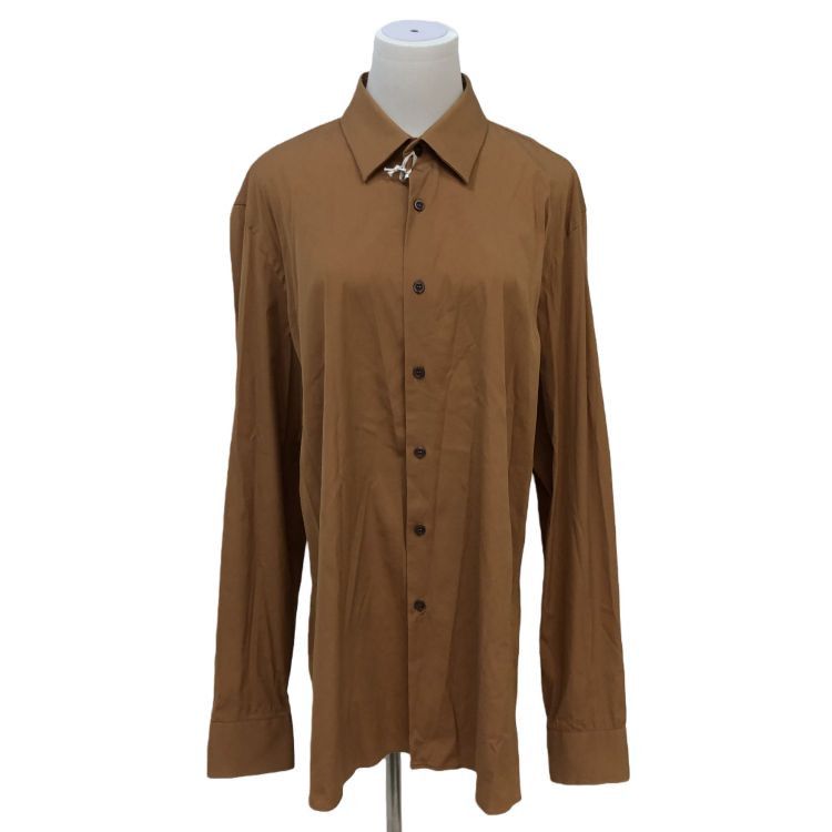 Prada Prada Brown Cotton Blend Button Up Shirt XL Size US XL / EU 56 / 4 - 1 Thumbnail