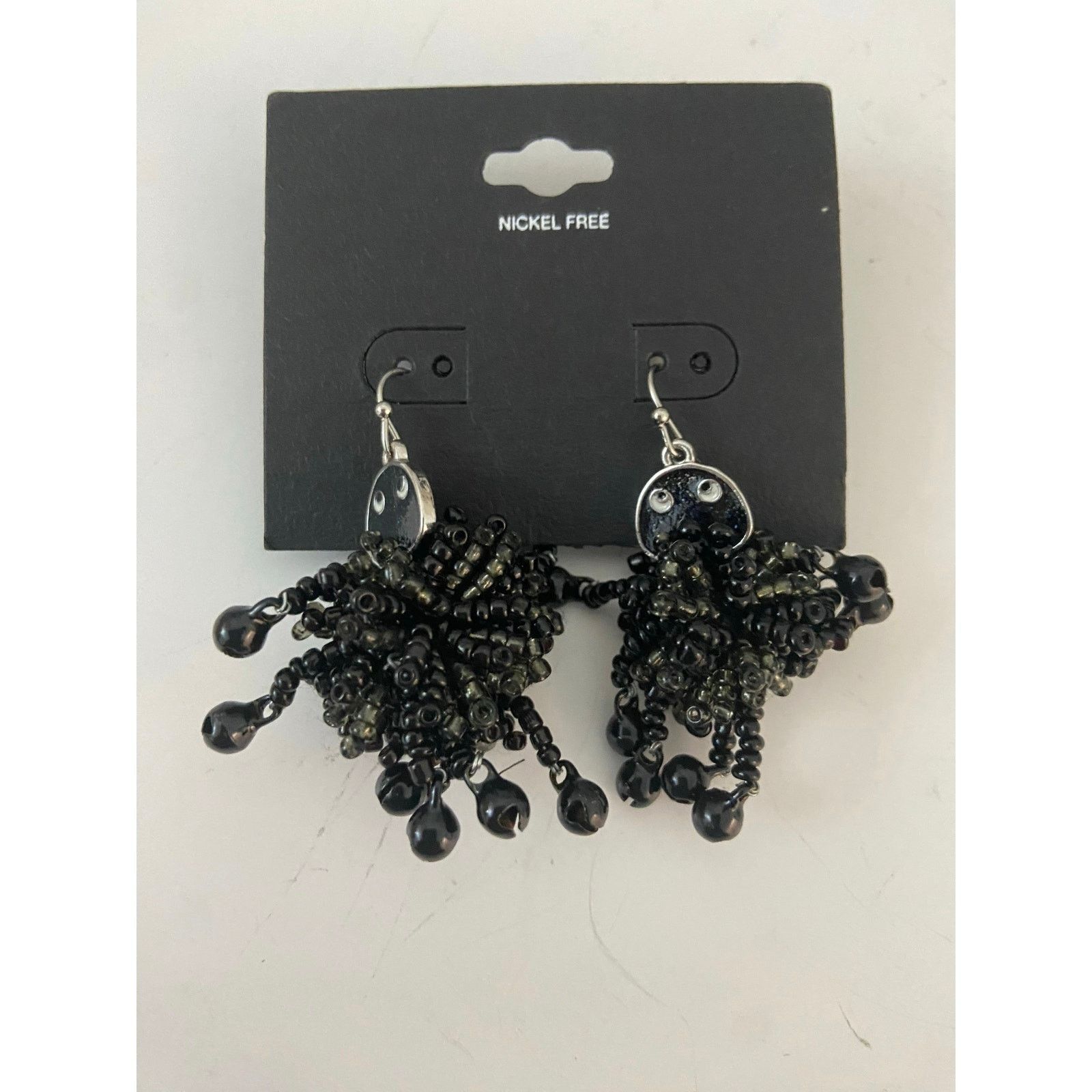 Other Elegant Black Beaded Spider Earrings - Goth Halloween Style Size ONE SIZE - 1 Thumbnail
