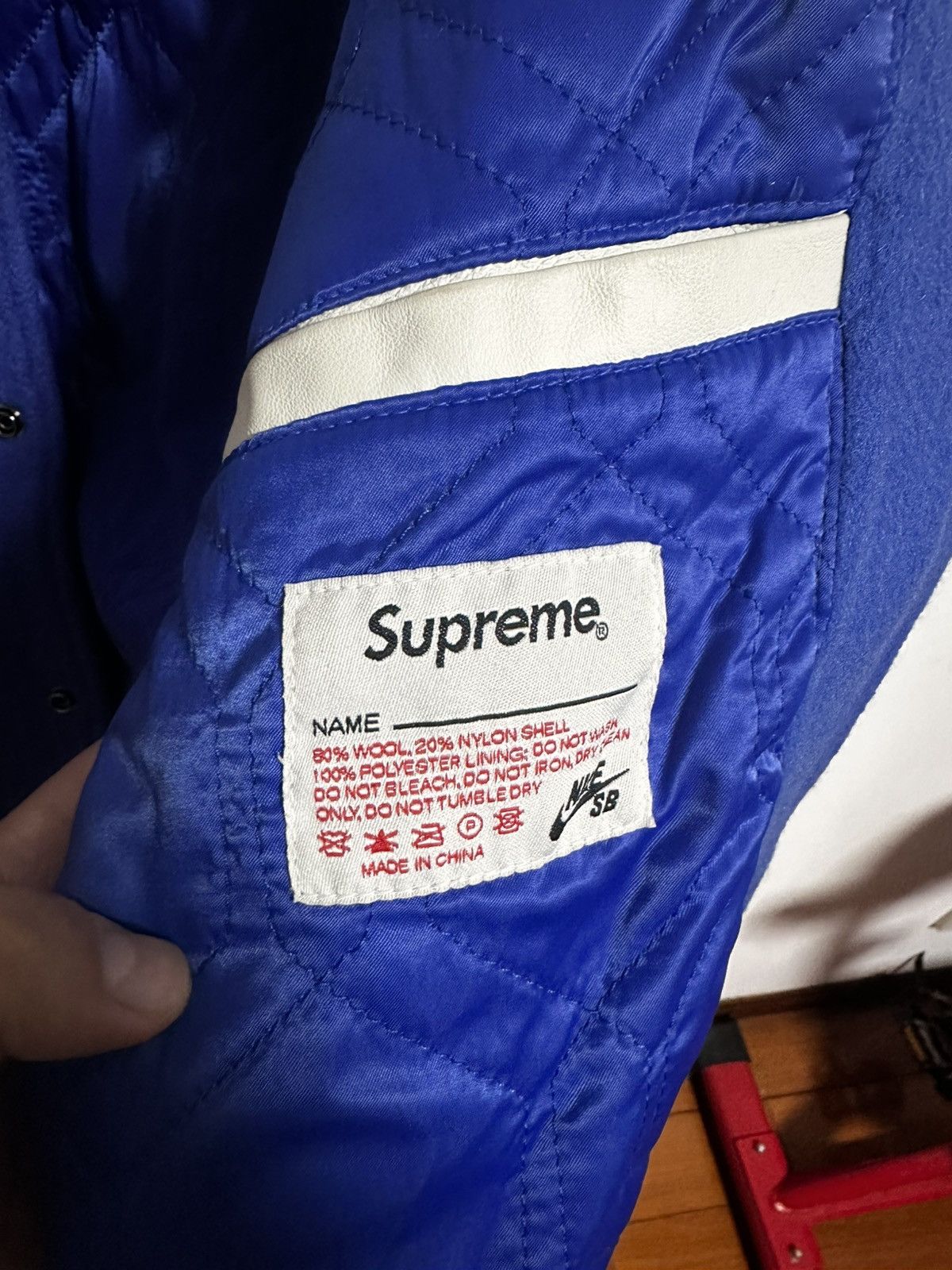 Nike × Supreme Supreme Nike SB varsity jacket Size US L / EU 52-54 / 3 - 7 Thumbnail
