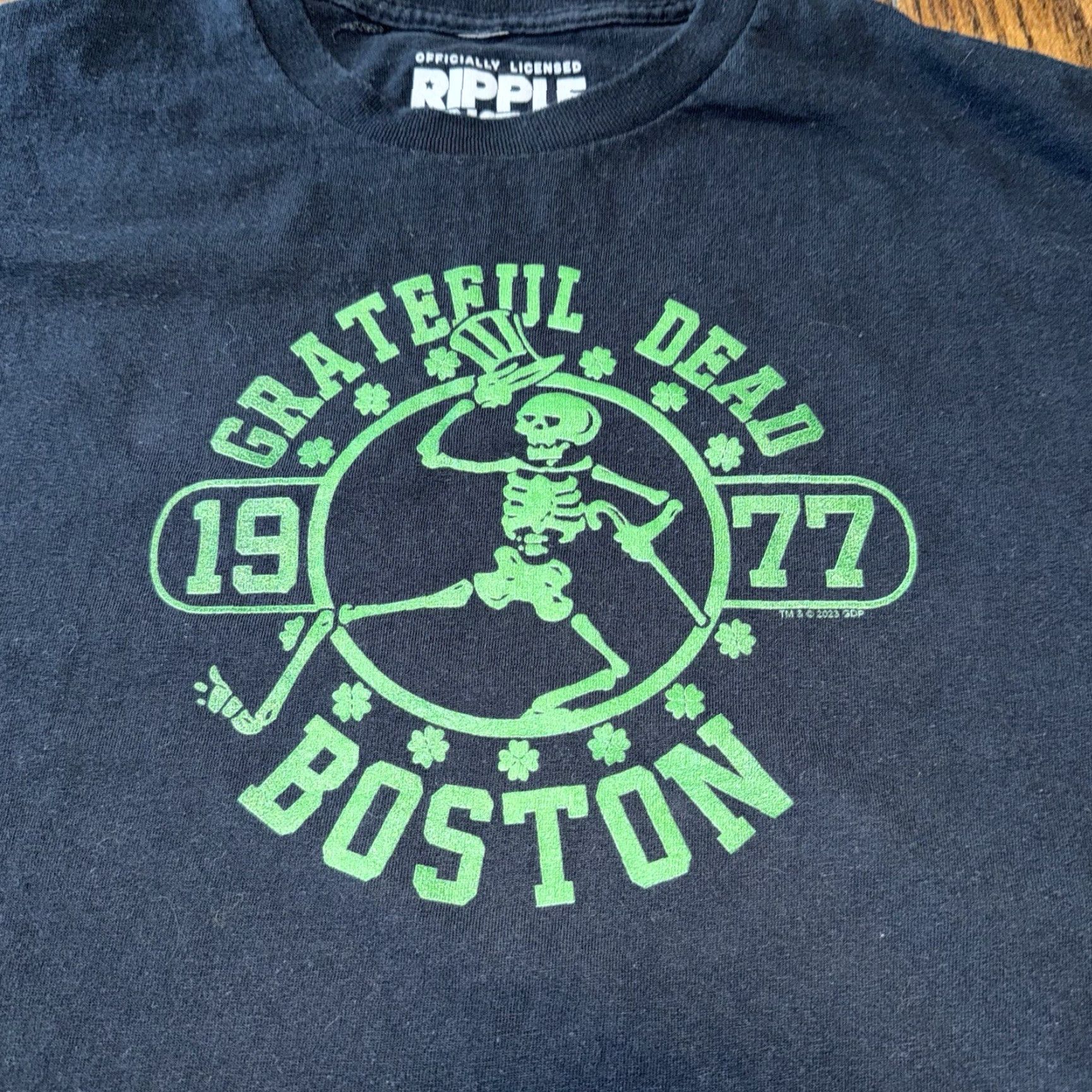 Ripple Junction VINTAGE Grateful Dead Ripple Junction T Shirt Boston 1973 Medium Black Green Mens Band Graphic Print Crew Neck Short Sleeve Cotton Knit Easy Care Size US M / EU 48-50 / 2 - 2 Thumbnail