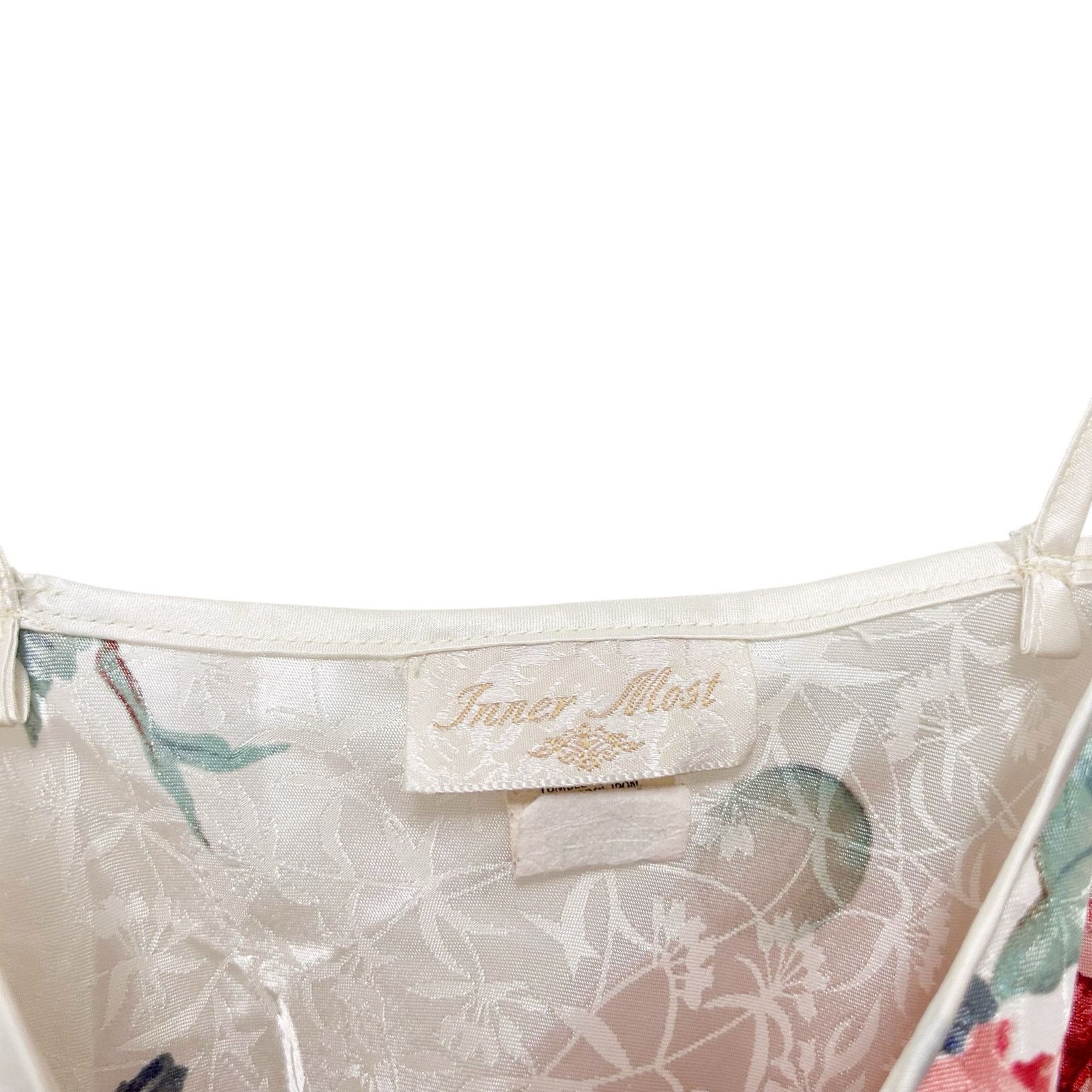 Vintage Vintage Inner Most White Floral Slip Dress Sz L Size L / US 10 / IT 46 - 2 Thumbnail