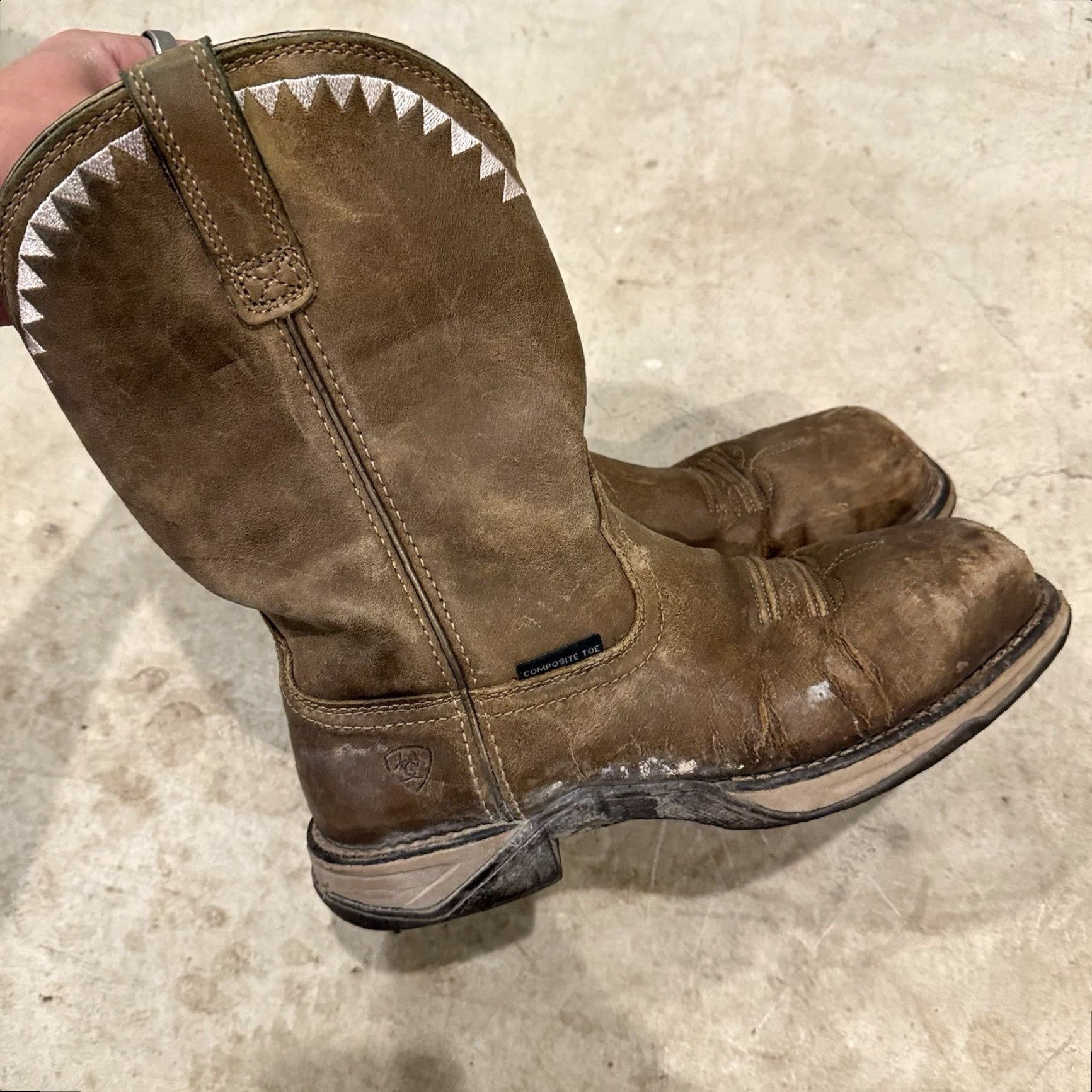Ariat Ariat Anthem Deco Composite Toe Western Work Boot Brown Leather 9B Womens Cowboy Western Size 9 US 40 EU 6.5 UK Pre-owned Fair Size US 7 / IT 37 - 2 Thumbnail