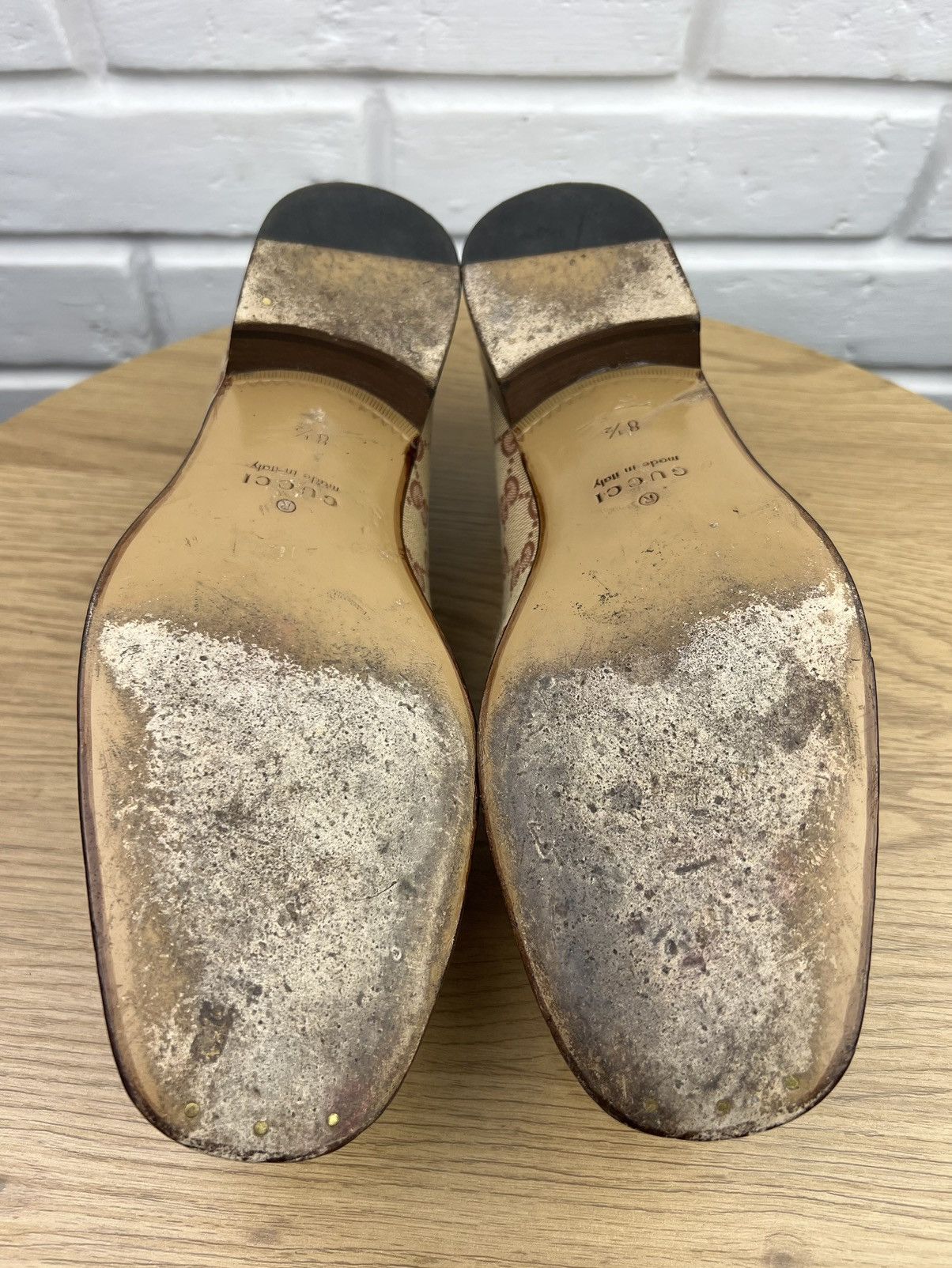 Gucci GUCCI Loafers Leather Shoes HORSEBIT Buckle GG Monogram Web Size US 9 / EU 42 - 14 Thumbnail