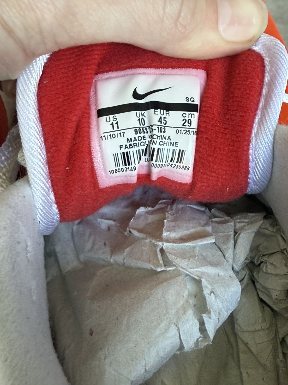 Nike Nike Air Max 1 Anniversary Varsity Red Size US 10.5 / EU 43-44 - 6 Thumbnail