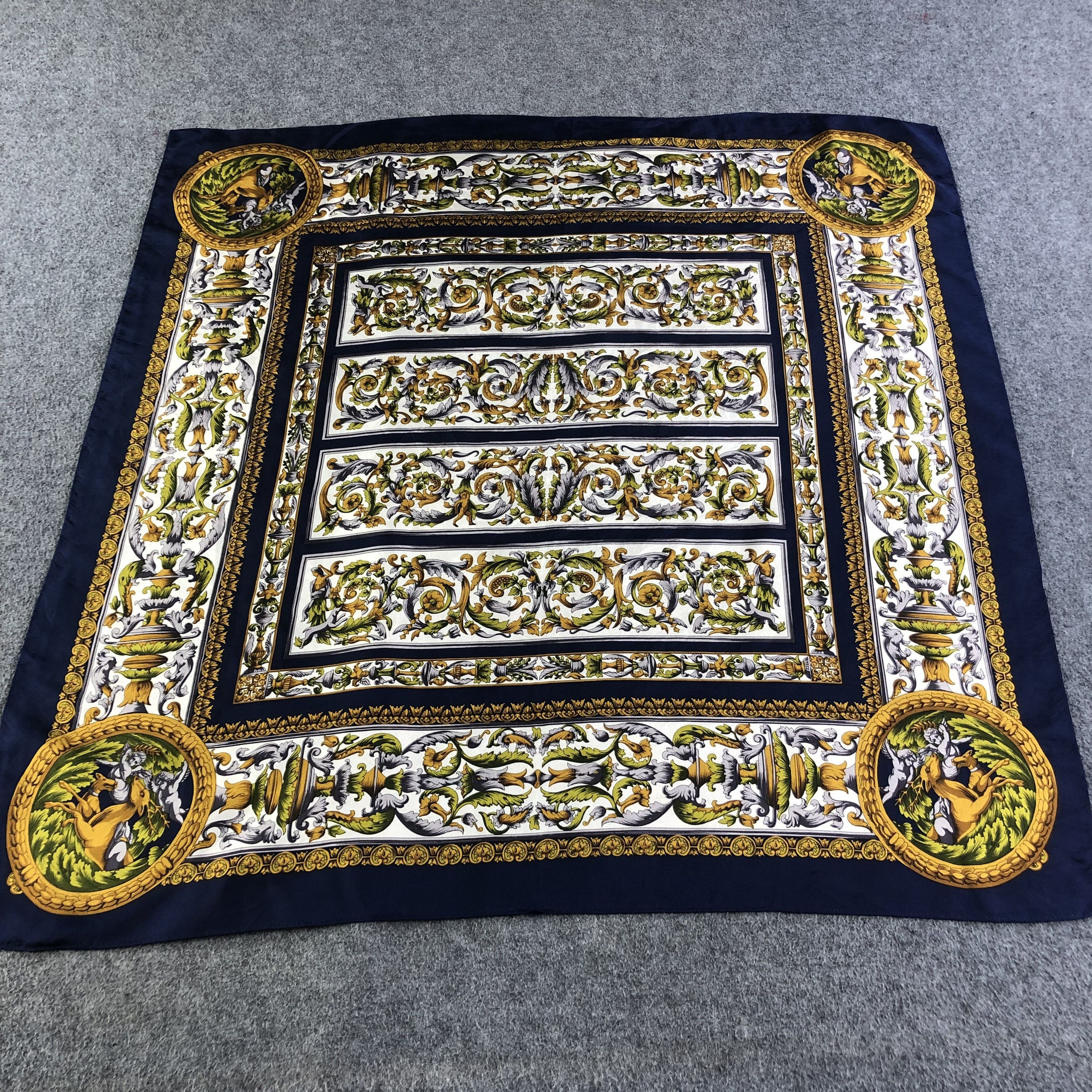 Japanese Brand Luxury Design Silk Scarf M526 Size ONE SIZE - 1 Thumbnail