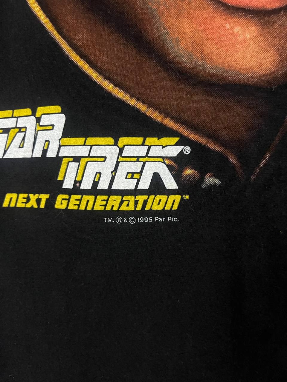 Vintage Star Trek Geordi Movie Tee T Shirt 1995 Vintage Black Size US XL / EU 56 / 4 - 5 Thumbnail