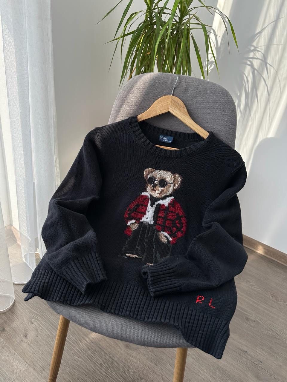 Polo Ralph Lauren × Vintage Vintage Polo Ralph Lauren Blue Polo Bear Sweater Size US S / EU 44-46 / 1 - 10 Thumbnail