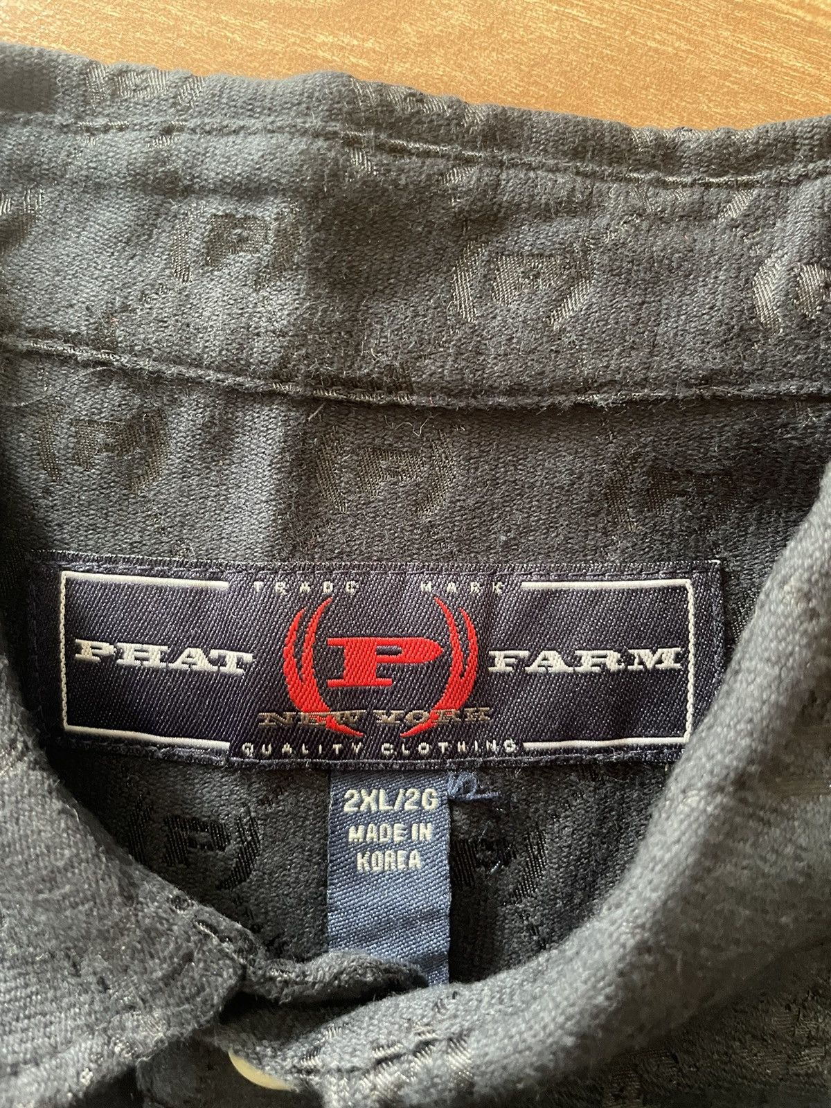 Phat Farm Phat Farm All Over Print Logo Shirt Size US XXL / EU 58 / 5 - 5 Thumbnail