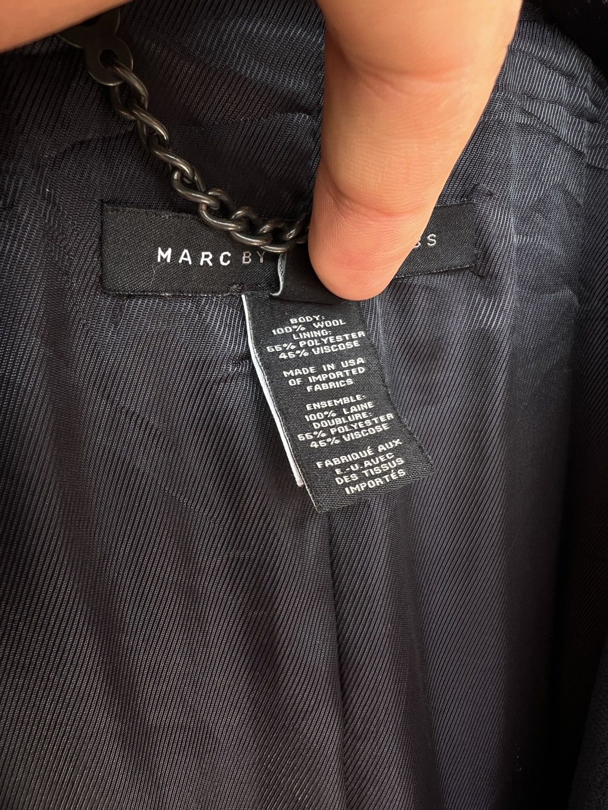 Marc by Marc Jacobs Marc by Marc Jacobs Navy Wool Blazer M USA Size 36R - 11 Thumbnail