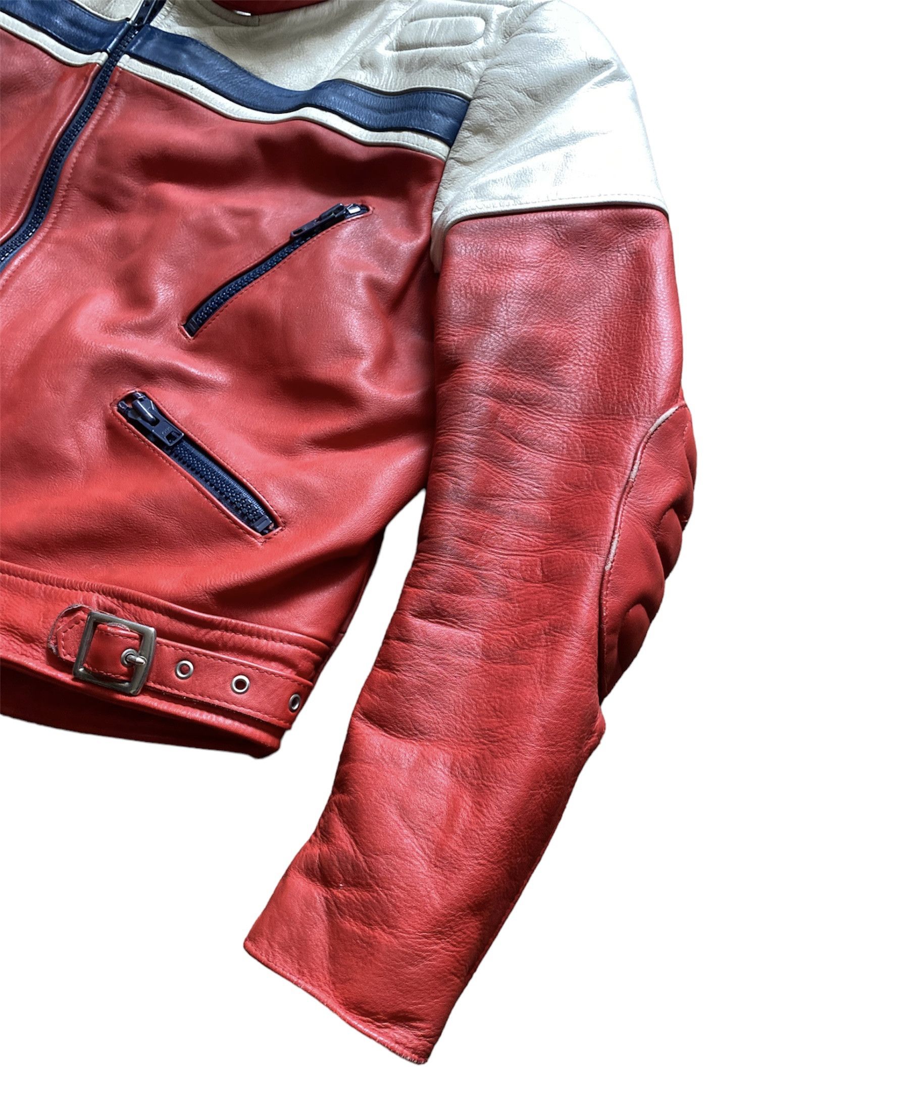 Vintage Rare UK Vintage 80s Wolf Leathers Biker Jacket Cafe Racer Size US XL / EU 56 / 4 - 2 Thumbnail
