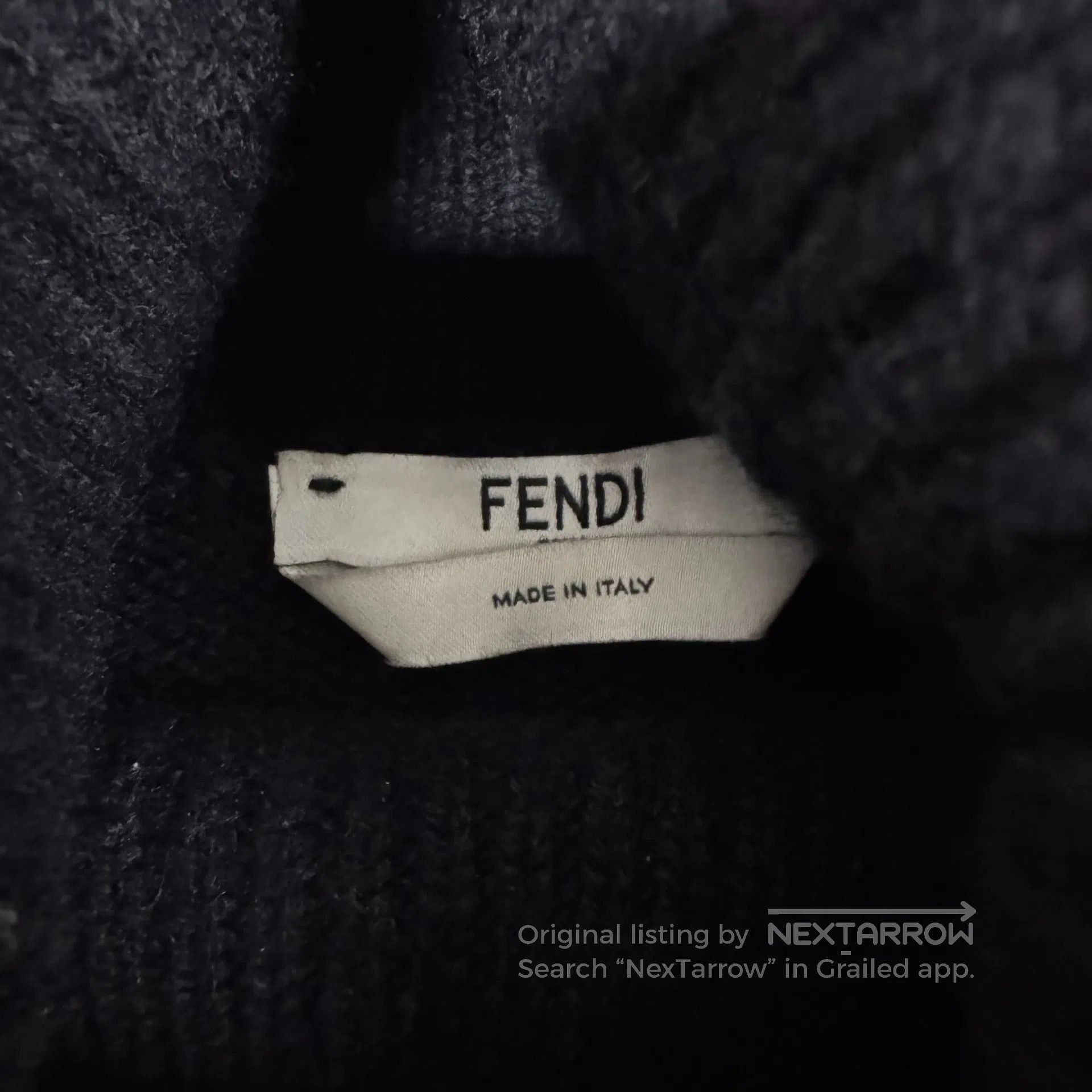 Fendi FENDI Fox fur trim, high collar, bat sleeves, cashmere swe Size L / US 10 / IT 46 - 6 Thumbnail