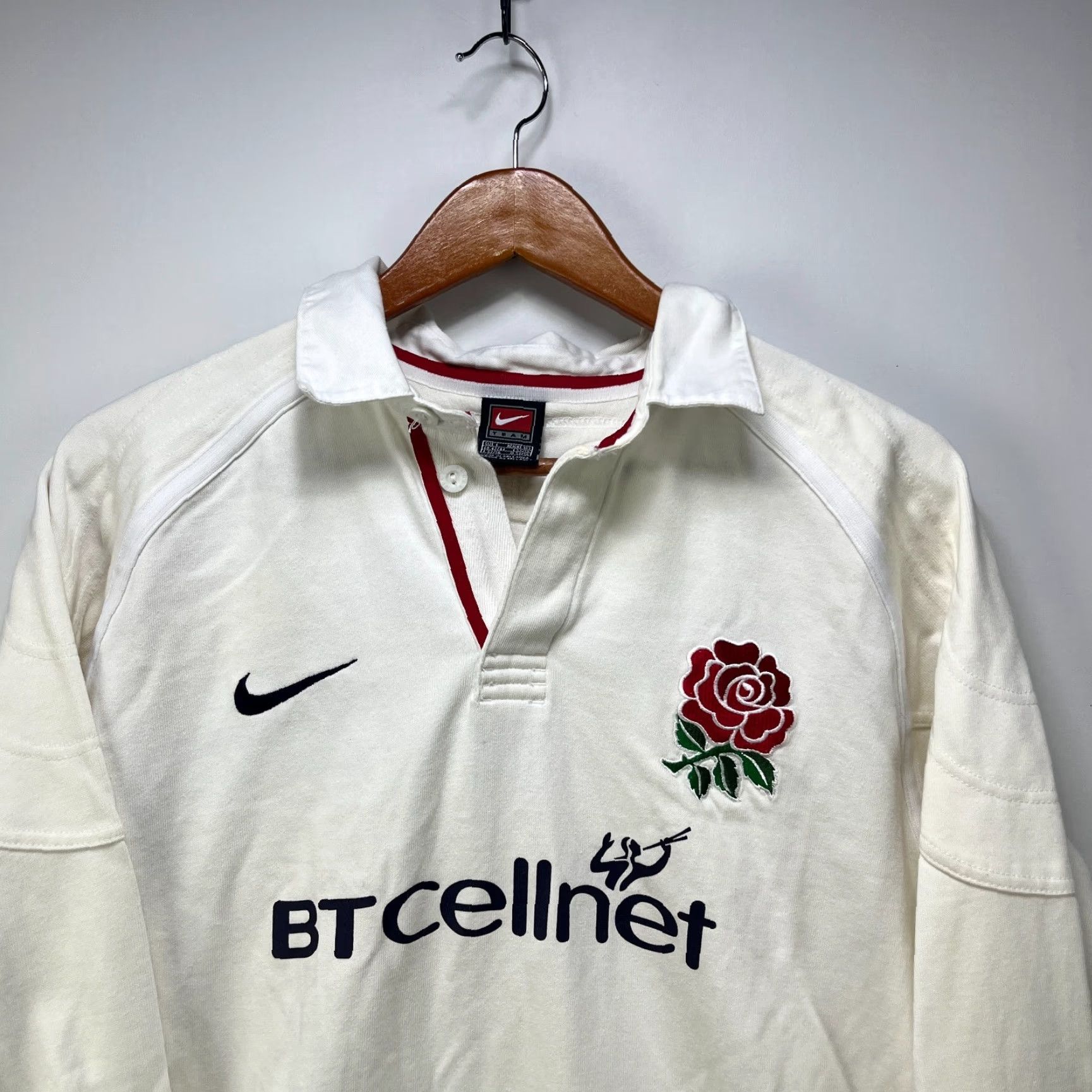 Nike VINTAGE Nike England Rugby Union Polo Long Sleeve Shirt Large Size US L / EU 52-54 / 3 - 2 Thumbnail