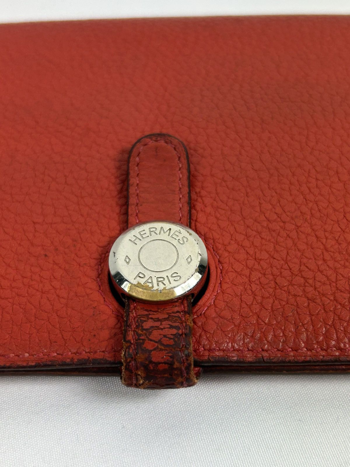 Hermes Hermès Dogon Red Leather Long Wallet Size ONE SIZE - 8 Thumbnail