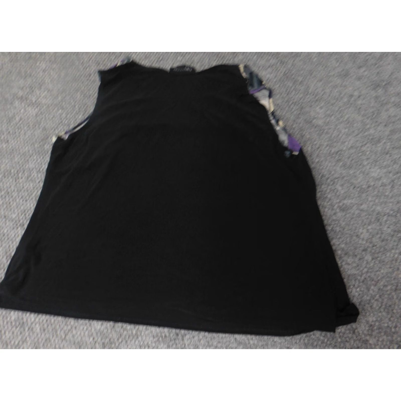 Vintage Perceptions Womens Blouse 18W Plus Black Pullover Stretch Crew Neck Casual Short Raglan Sleeves Size XXL / US 16-18 / IT 52-54 - 7 Thumbnail