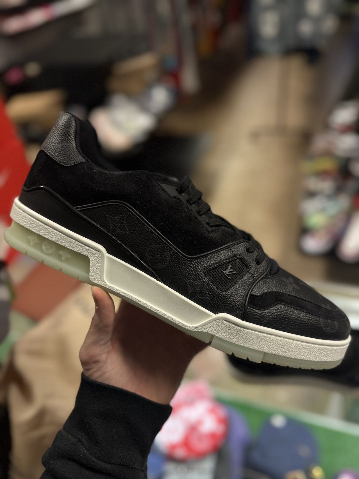 Louis Vuitton Louis Vuitton Black Trainer Size UK11/12US $1370 Retail Size US 12 / EU 45 - 1 Thumbnail