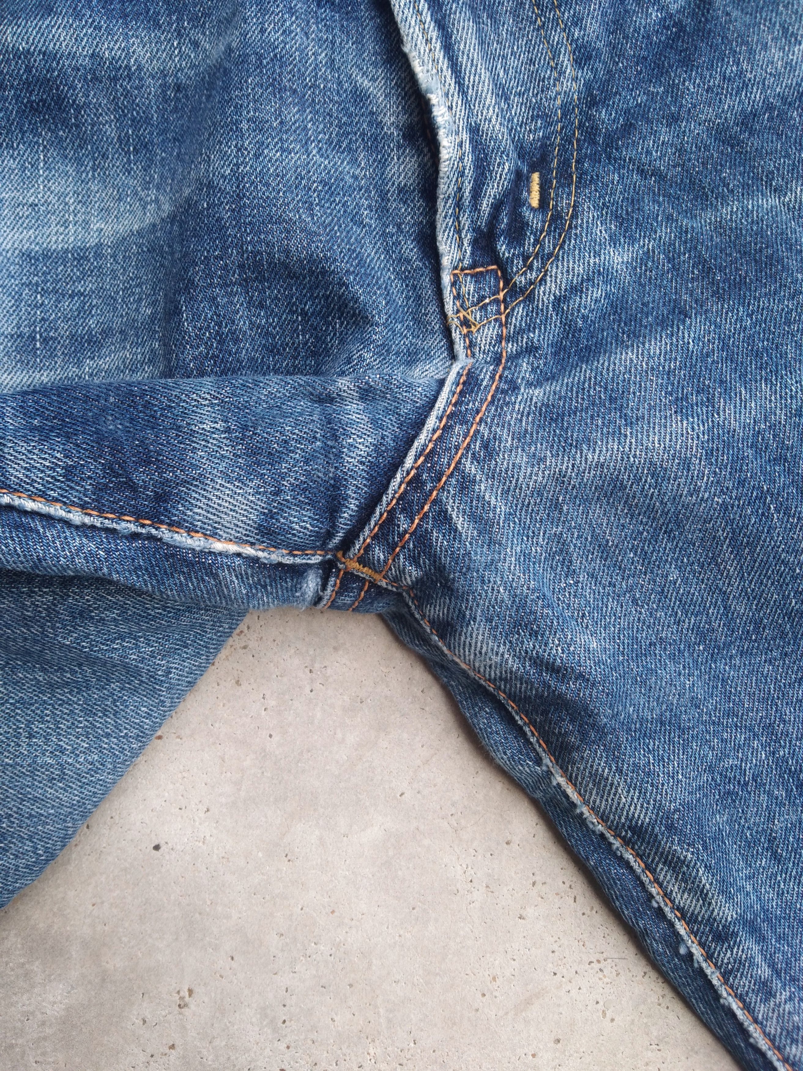 Japanese Brand Vintage Edwin Japanese Selvedge Redline Distressed Jeans Size US 30 / EU 46 - 6 Thumbnail