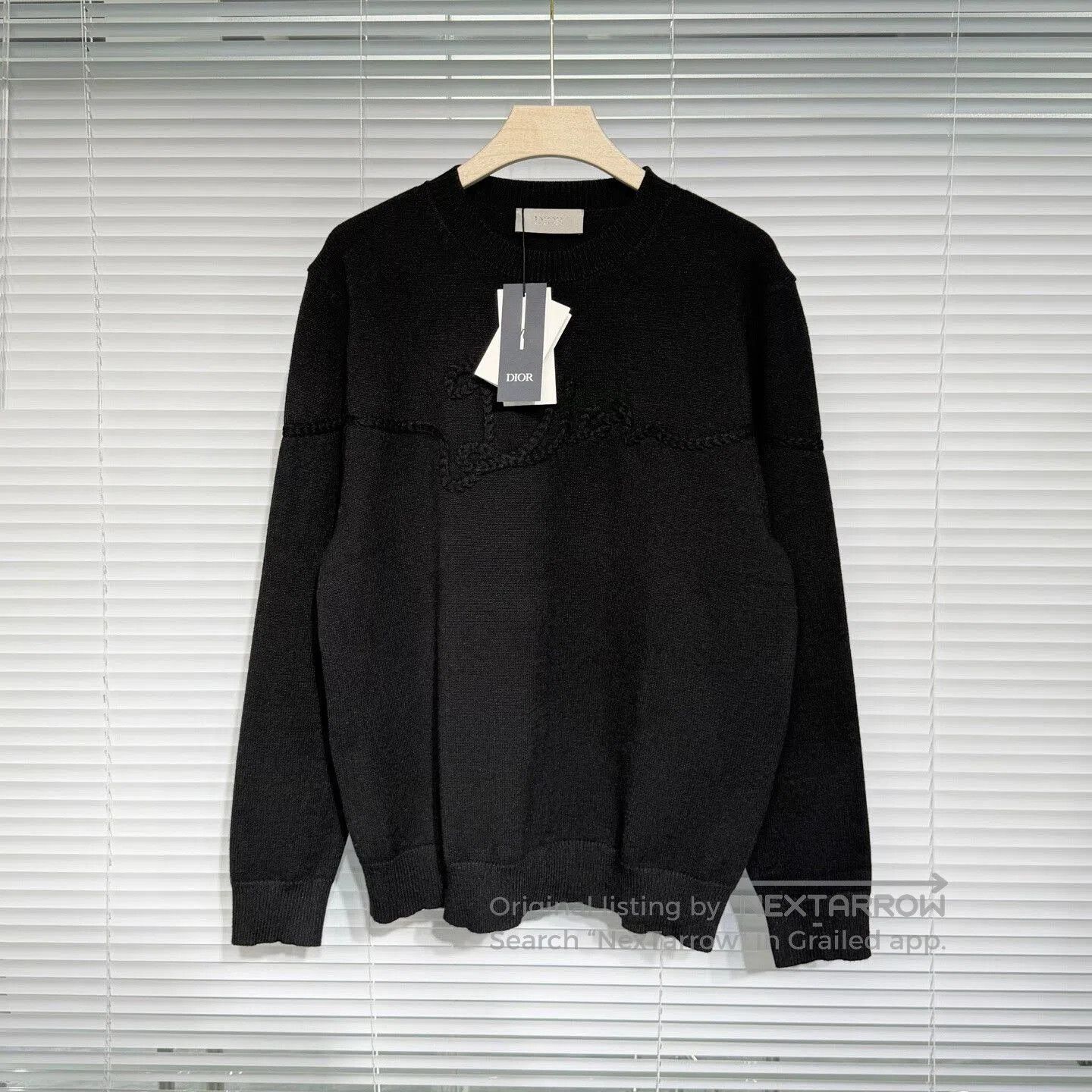 Dior black knit sweater with logo from DIOR. Size US M / EU 48-50 / 2 - 1 Thumbnail