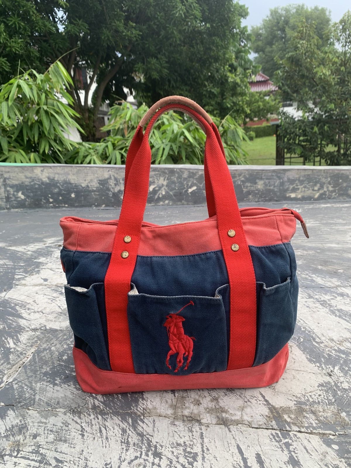 Polo Ralph Lauren Vtg Polo Ralph Lauren Gardening Bag #3 Canvas Pocket Size ONE SIZE - 1 Thumbnail