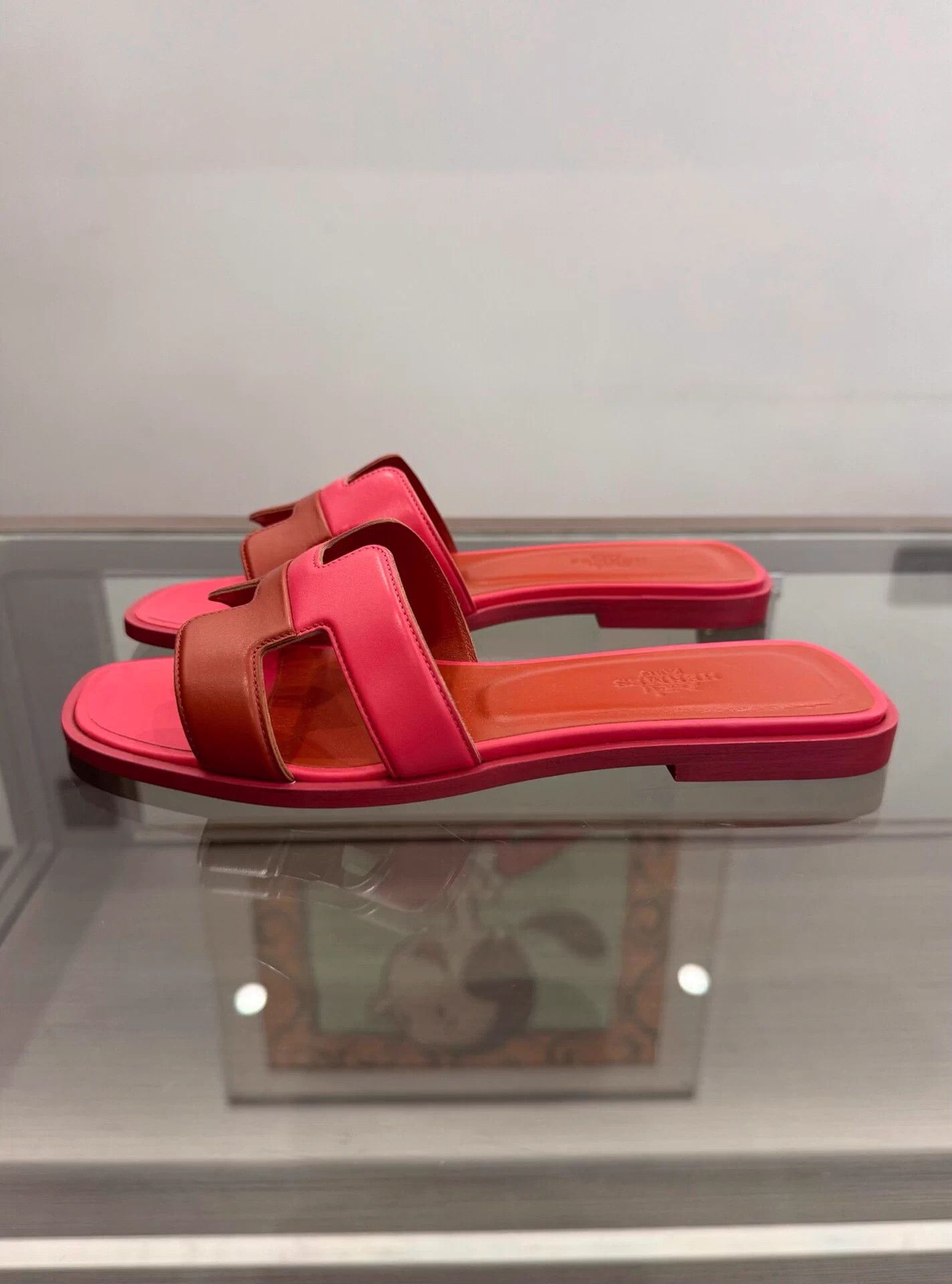 Hermes Hermes Women's Pink & Brown H Logo Sandals 36 Size US 5 / IT 35 - 3 Thumbnail