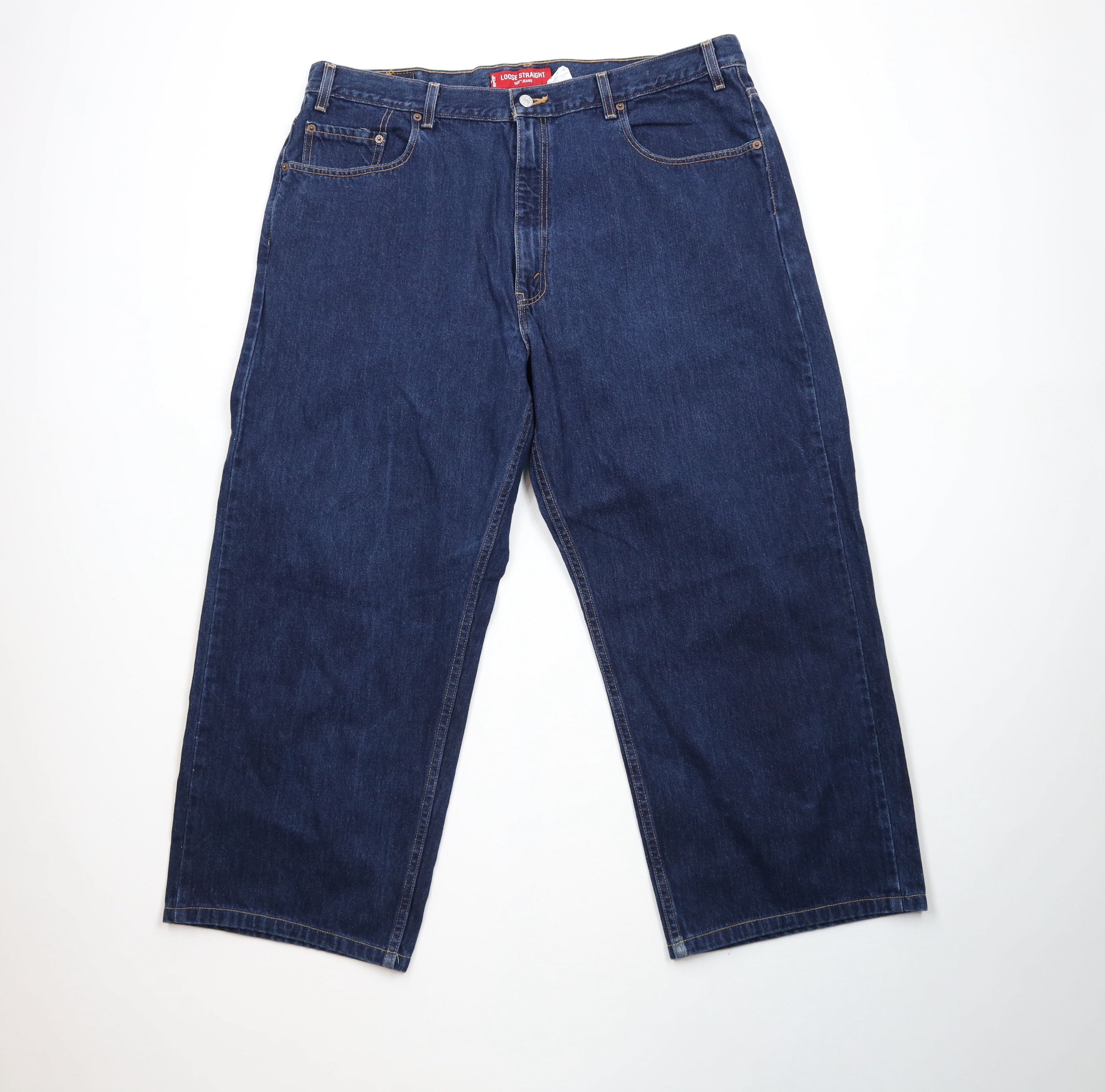 Levi's × Vintage Vintage Y2K 2002 Levis 569 Straight Wide Leg Denim Jeans Size US 41 - 1 Thumbnail
