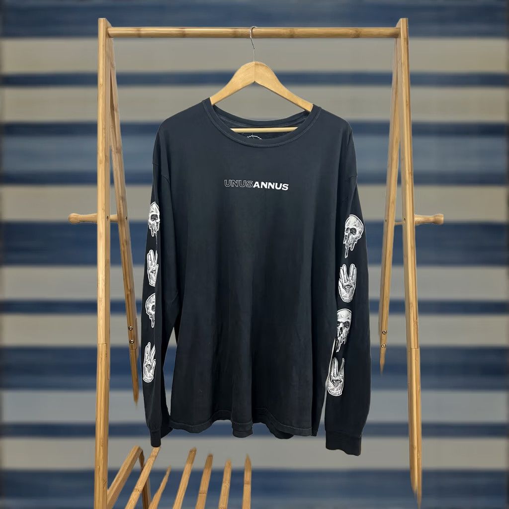Vintage RARE Unus Annus Goddus Day Long Sleeve Youtube Merch T-Shirt XL Black Mens XXL? Size US XL / EU 56 / 4 - 1 Thumbnail