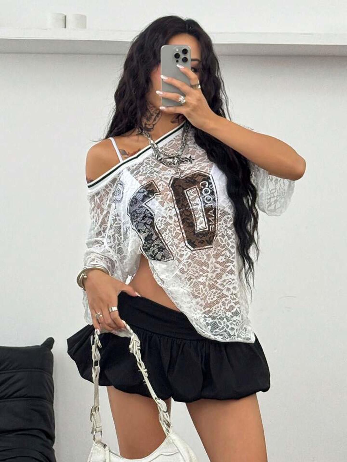 Other 07 Coolane Lace Top Sexy Jersey Size ONE SIZE - 2 Thumbnail