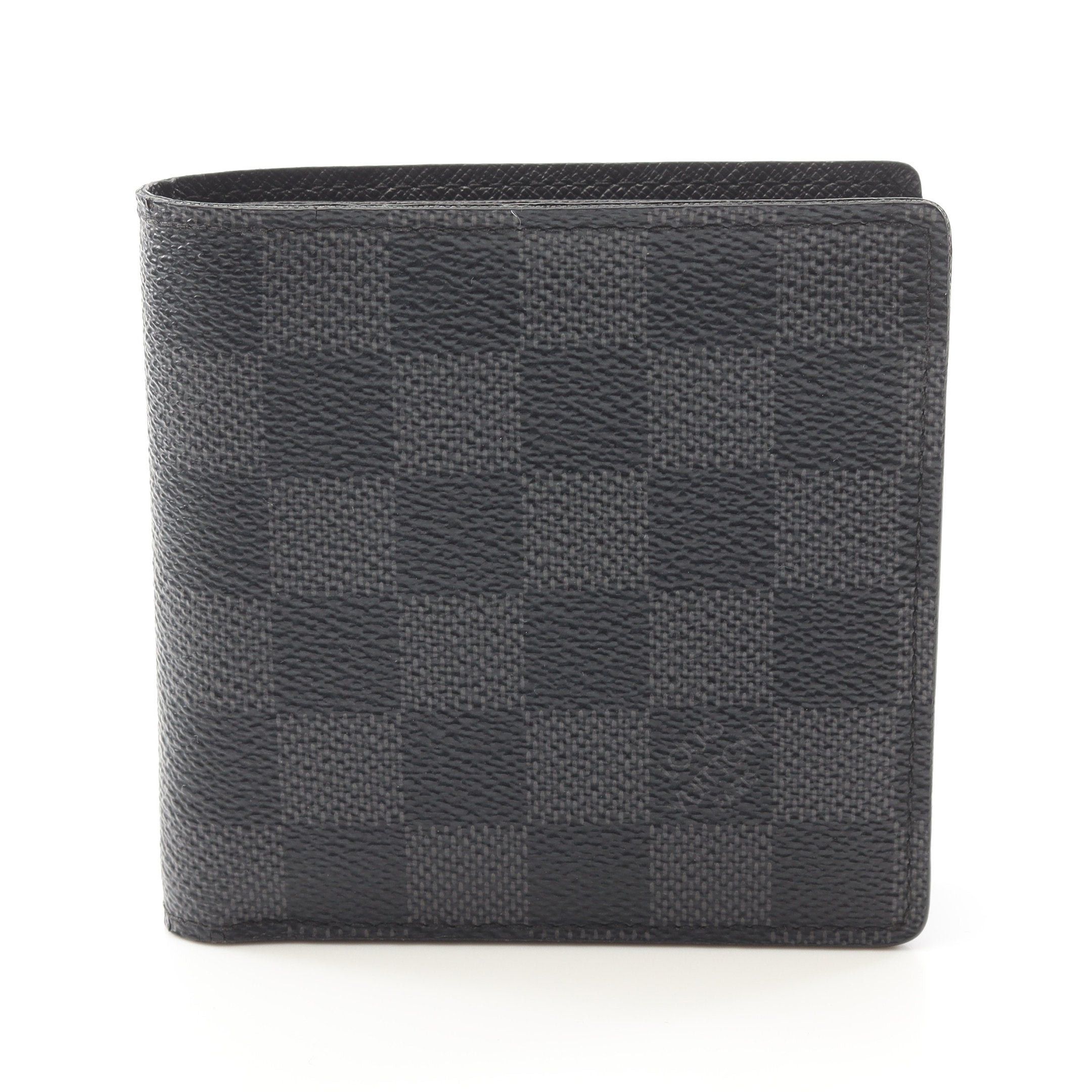 Louis Vuitton Louis Vuitton Portefeuil Marco Damier Graphite Bi-Fold Wallet Leather Black Size ONE SIZE - 1 Thumbnail