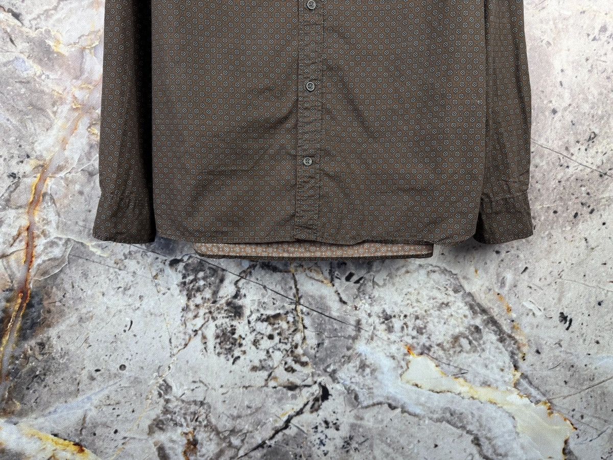 Allsaints AllSaints Vineland Shirt Brown Geometric Button Up Men Size US M / EU 48-50 / 2 - 4 Thumbnail