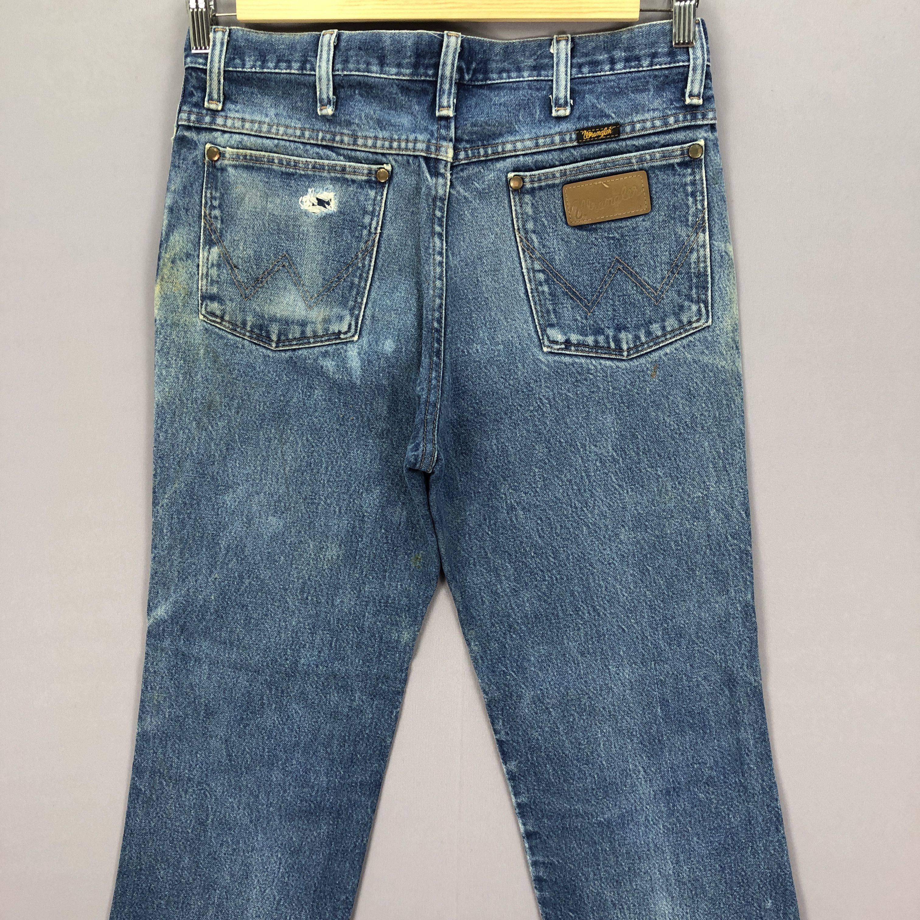 Wrangler Vintage 90s Wrangler Ripped Jeans Faded Light Wash Denim Size US 30 / EU 46 - 4 Thumbnail