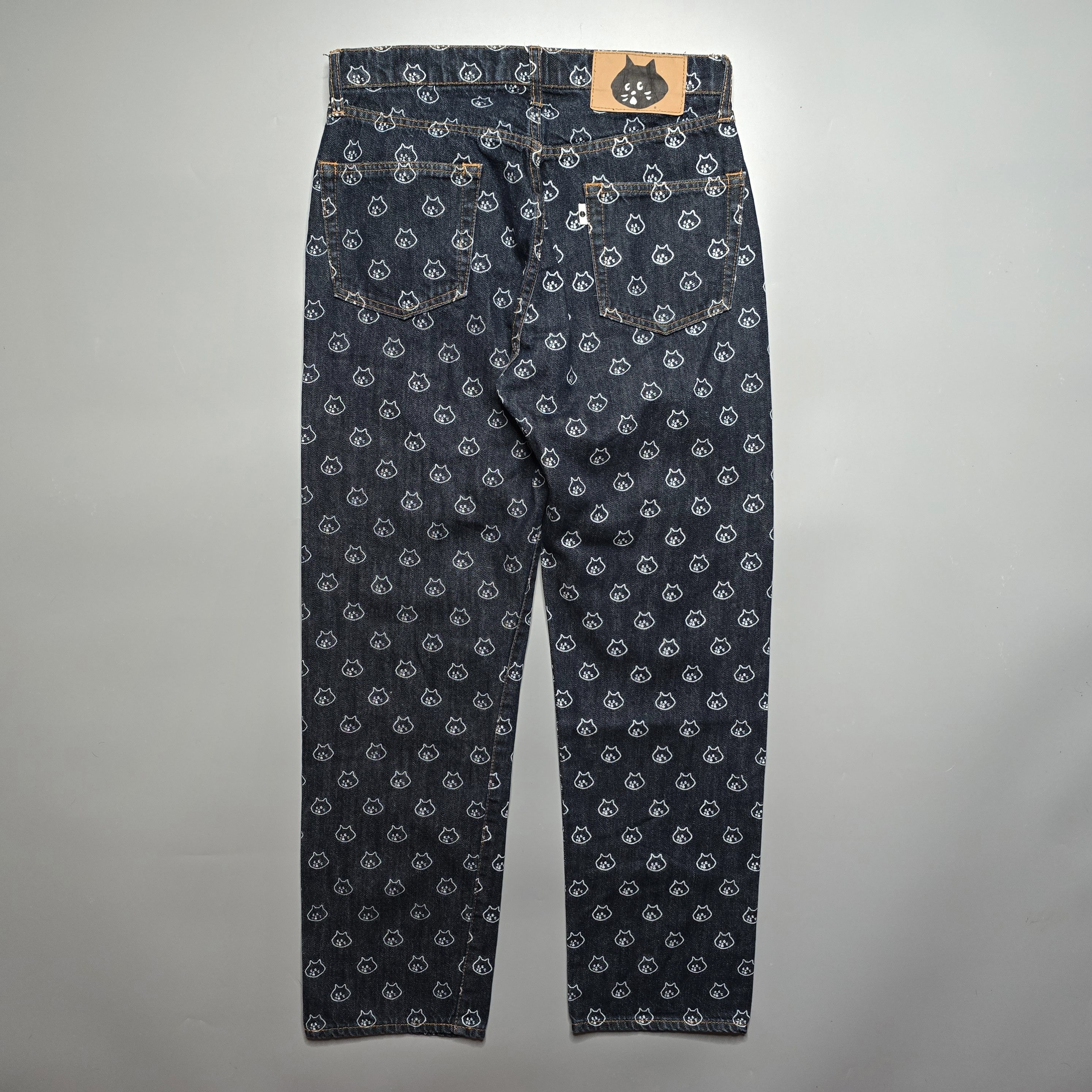 Issey Miyake × Ne-Net Ne-net - Nya-Cat Printed Denim Size US 28 / EU 44 - 2 Thumbnail