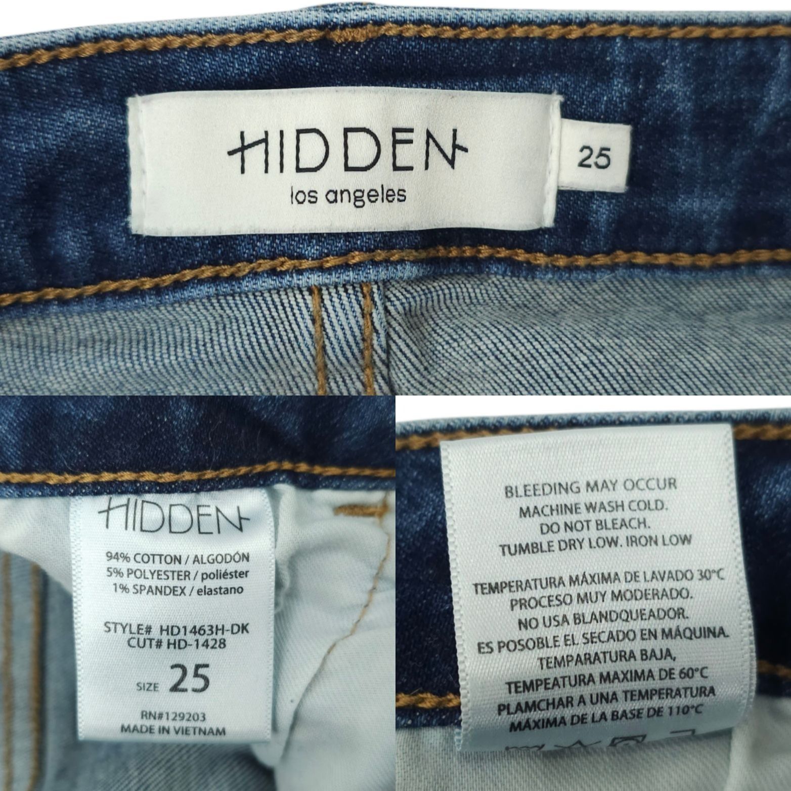 HIDDEN Hidden Los Angeles Skinny Jeans Womens 25 MId Rise Medium Wa Size 25" / US 0 / IT 36 - 8 Thumbnail