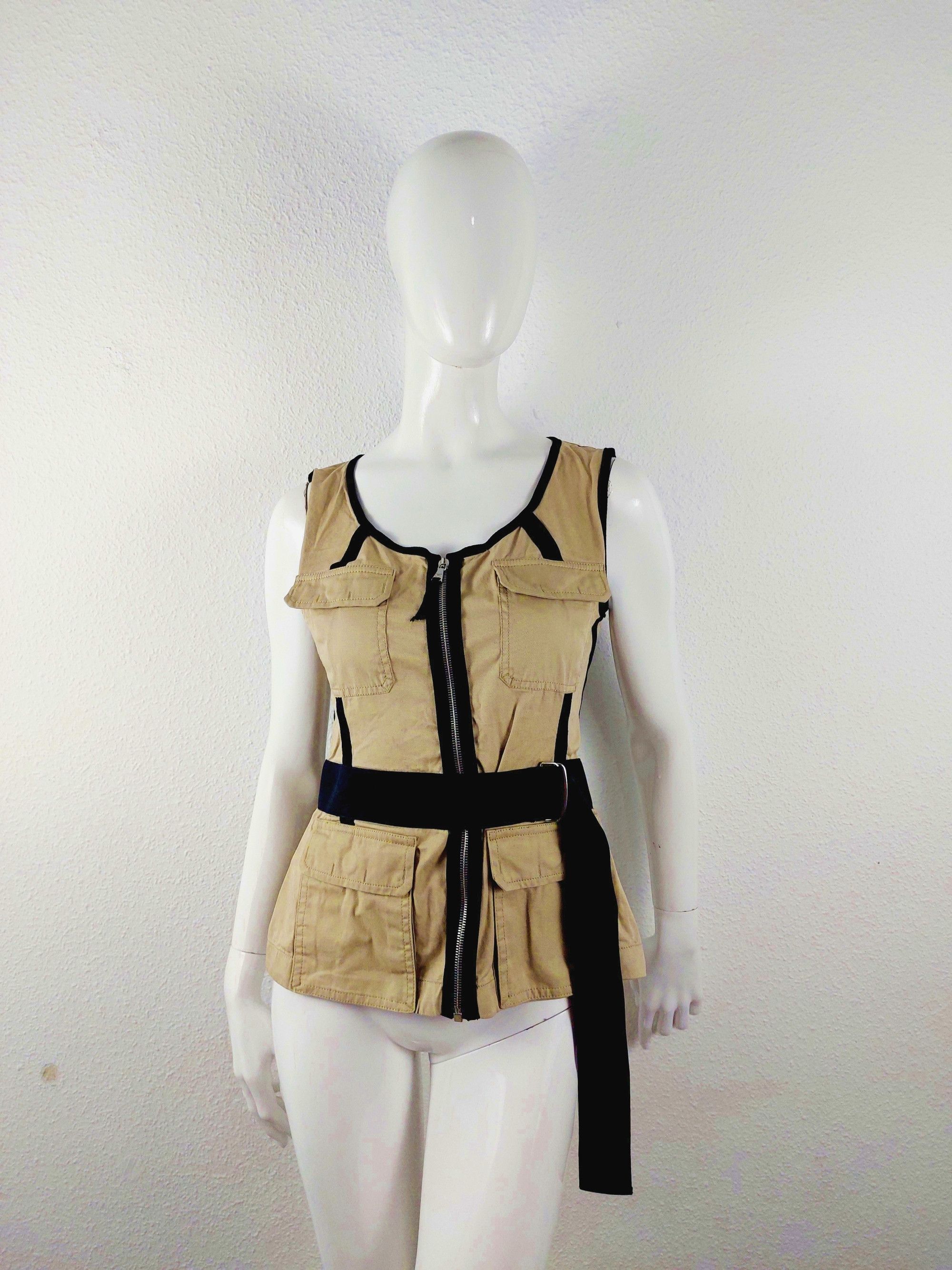 Dolce & Gabbana Dolce Gabbana Cargo Safari Military Bondage Corset Bustier Size M / US 6-8 / IT 42-44 - 2 Thumbnail