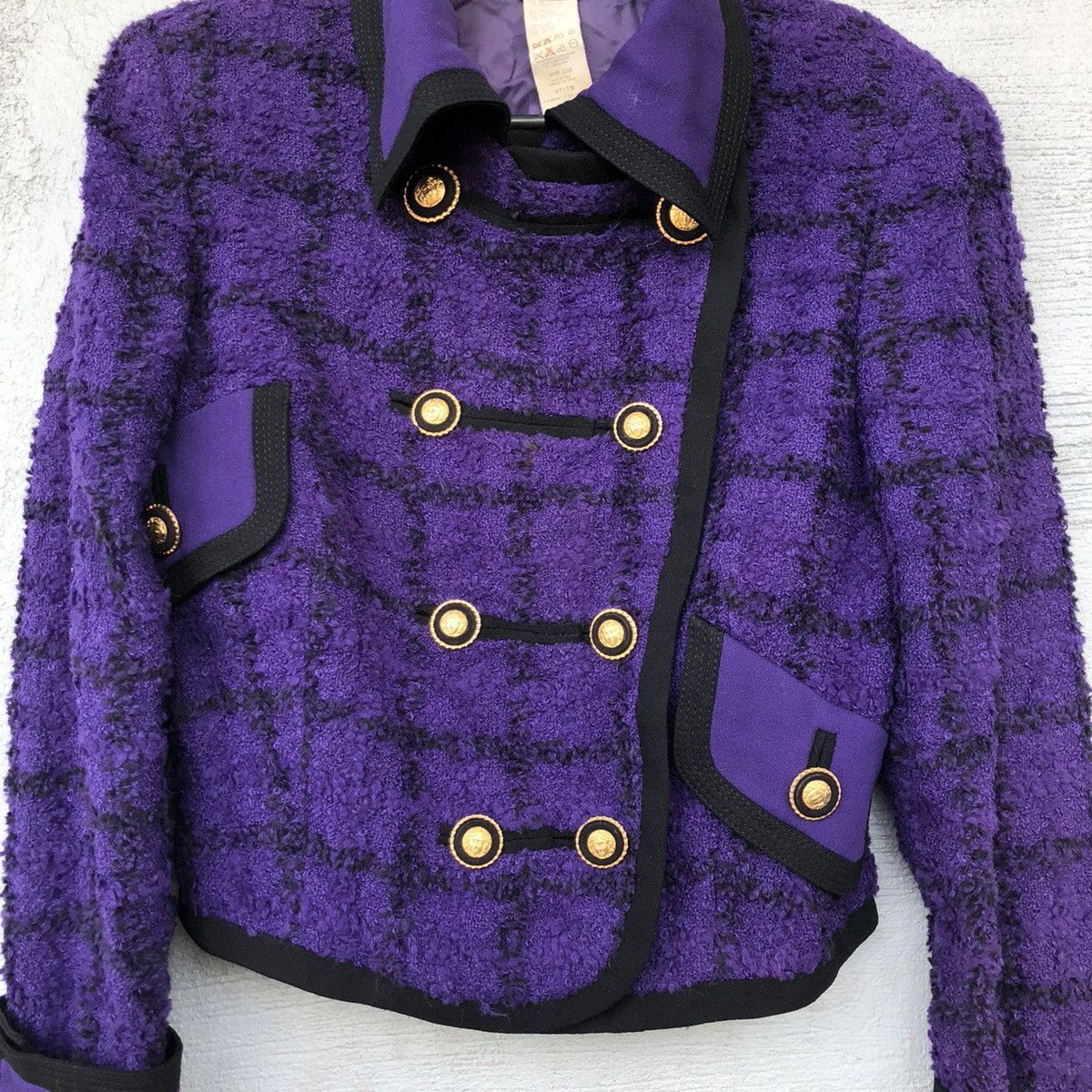 Versace Versace FW 1993-1994 wool Boucle Jacket Size XS / US 0-2 / IT 36-38 - 3 Thumbnail