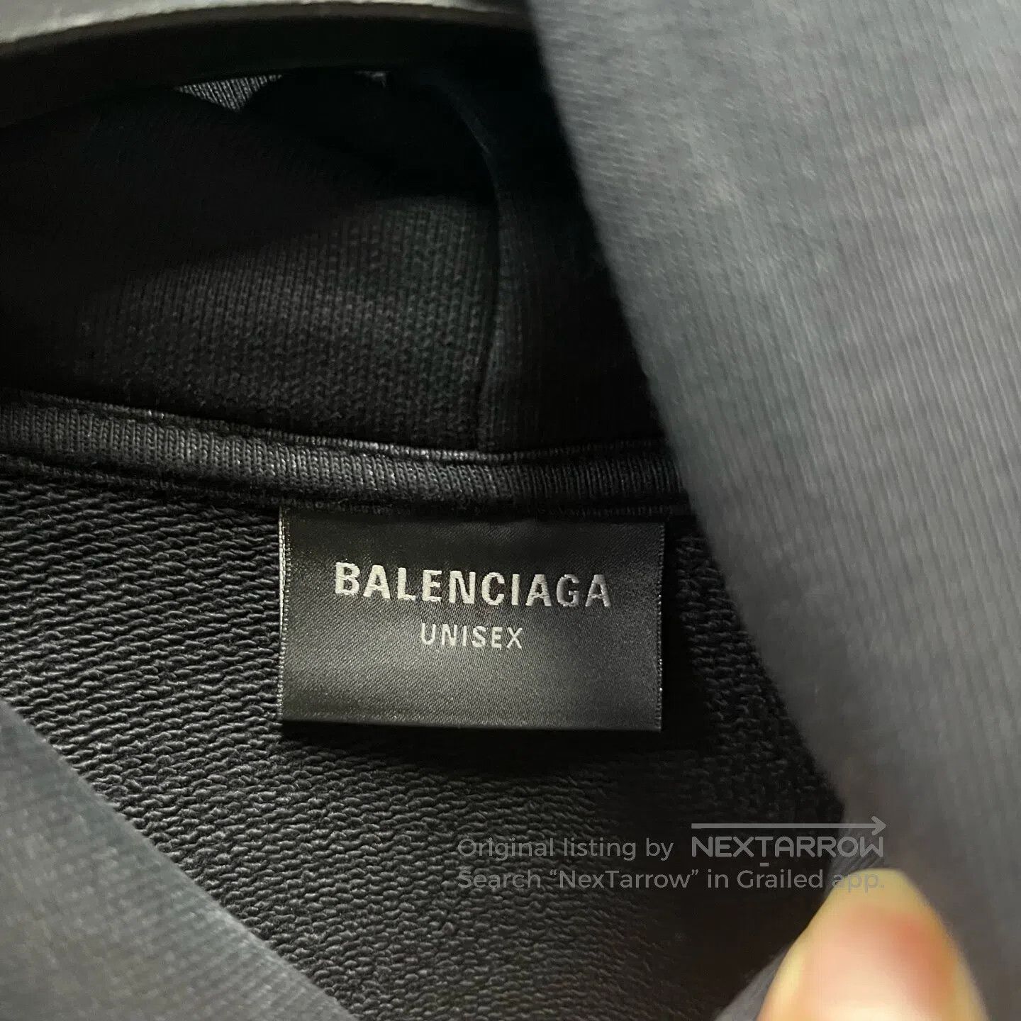 Balenciaga Balenciaga Black letter-printed hooded long-sleeved hoodie Size US M / EU 48-50 / 2 - 2 Thumbnail