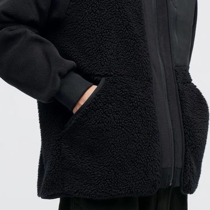 White Mountaineering Black Fleece Oversized Long-Sleeve Bomber Jacket Size US L / EU 52-54 / 3 - 3 Thumbnail