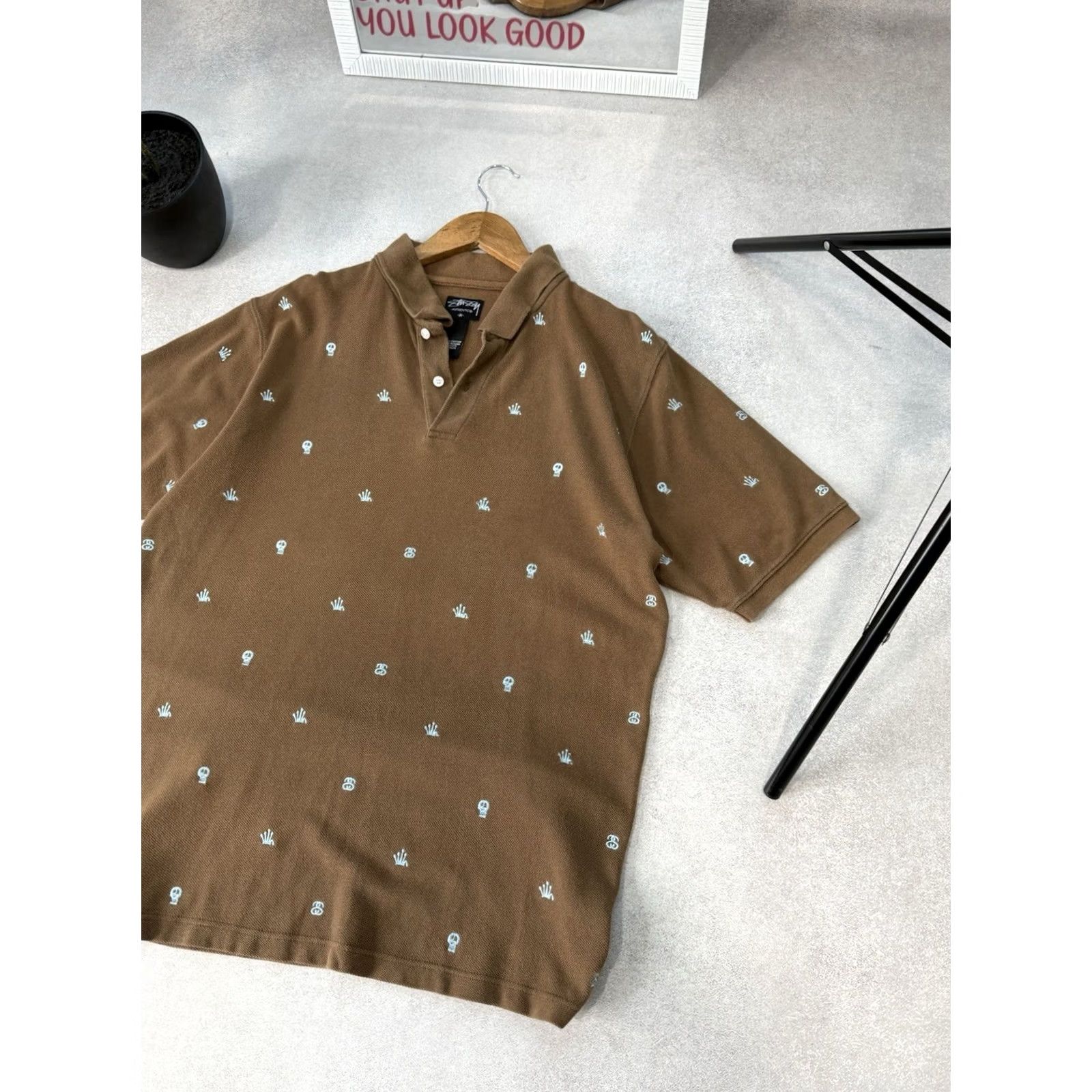 Vintage VINTAGE Stussy Polo T Shirt Brown Logo Monogram Embroidered 90s City Retro Y2K Size US M / EU 48-50 / 2 - 3 Thumbnail