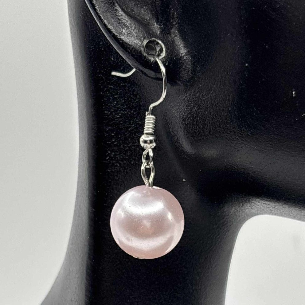 Other Silver & Pink Pearl Earrings Size ONE SIZE - 1 Thumbnail
